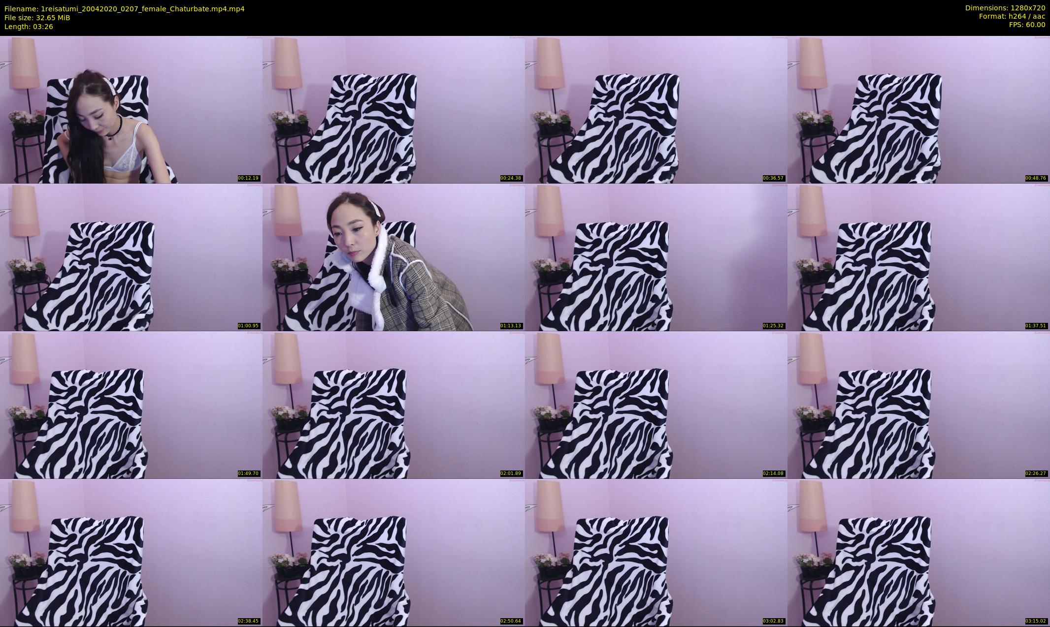 1reisatumi — 4 minute Chaturbate female cam show recording, 720p, Apr 20, 2020