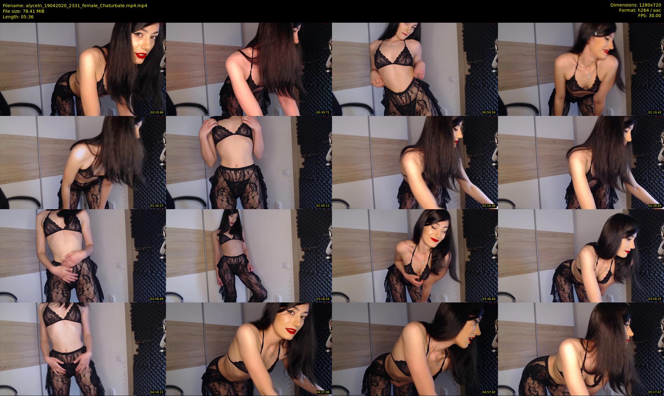 alycetn — 6 minute Chaturbate female cam show recording, 720p, Apr 19, 2020