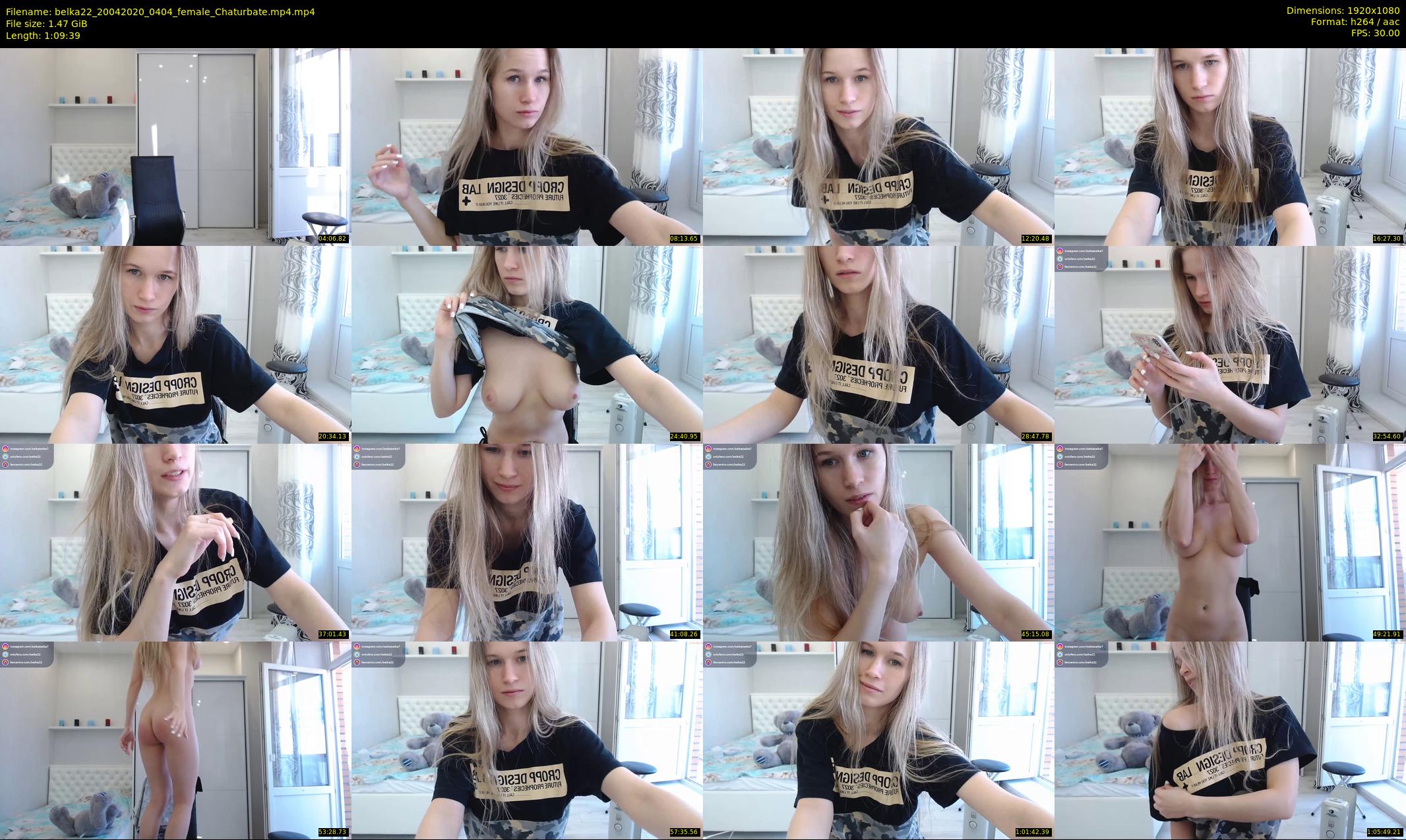 belka22 — 70 minute Chaturbate female cam show recording, 1080p, Apr 20, 2020