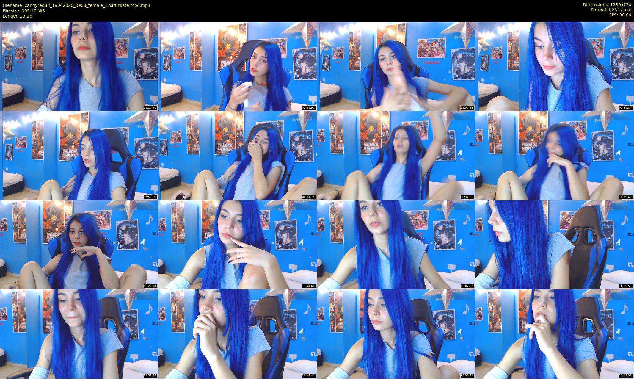 candyred88 — 24 minute Chaturbate female cam show recording, 720p, Apr 19, 2020