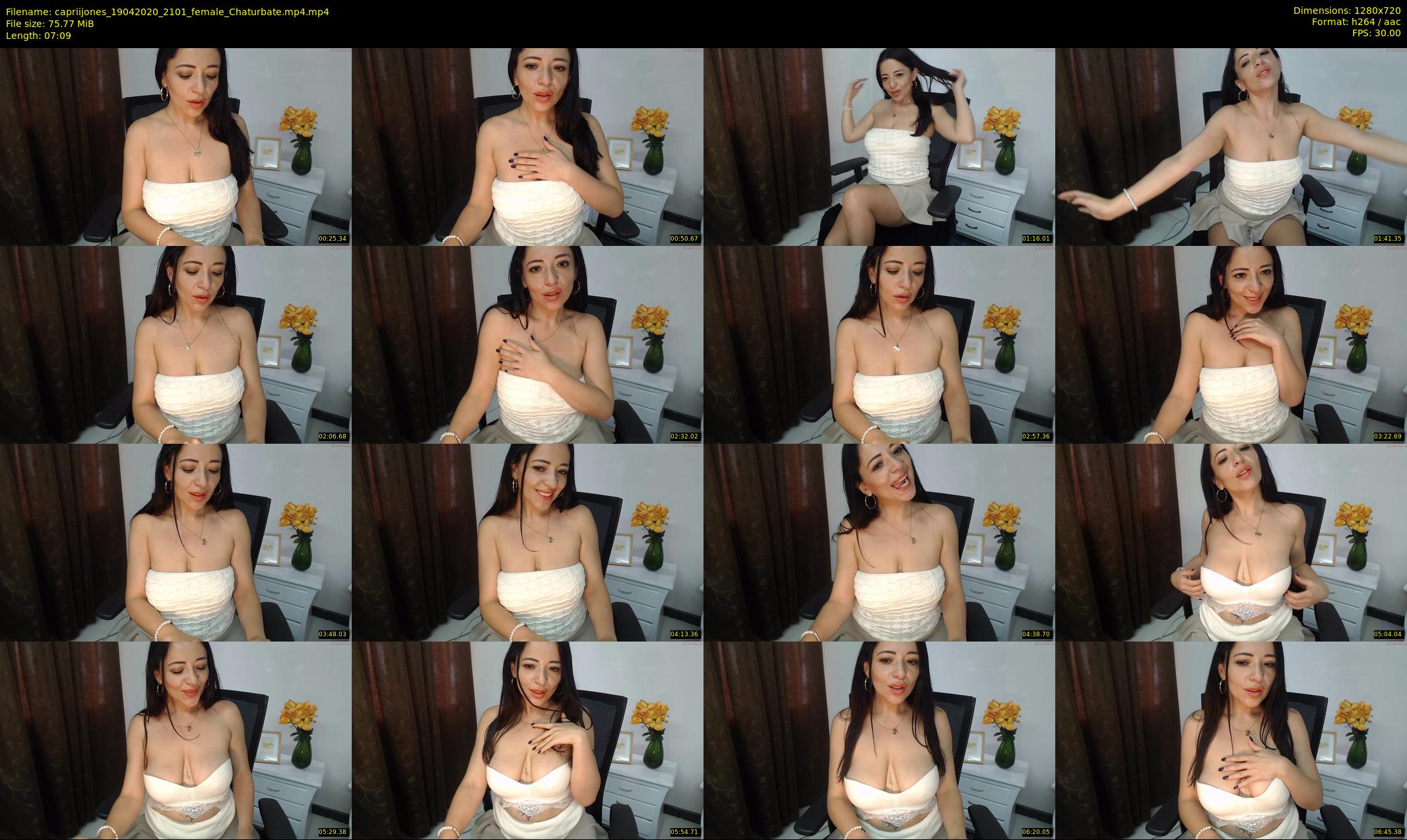 capriijones — 8 minute Chaturbate female cam show recording, 720p, Apr 19, 2020