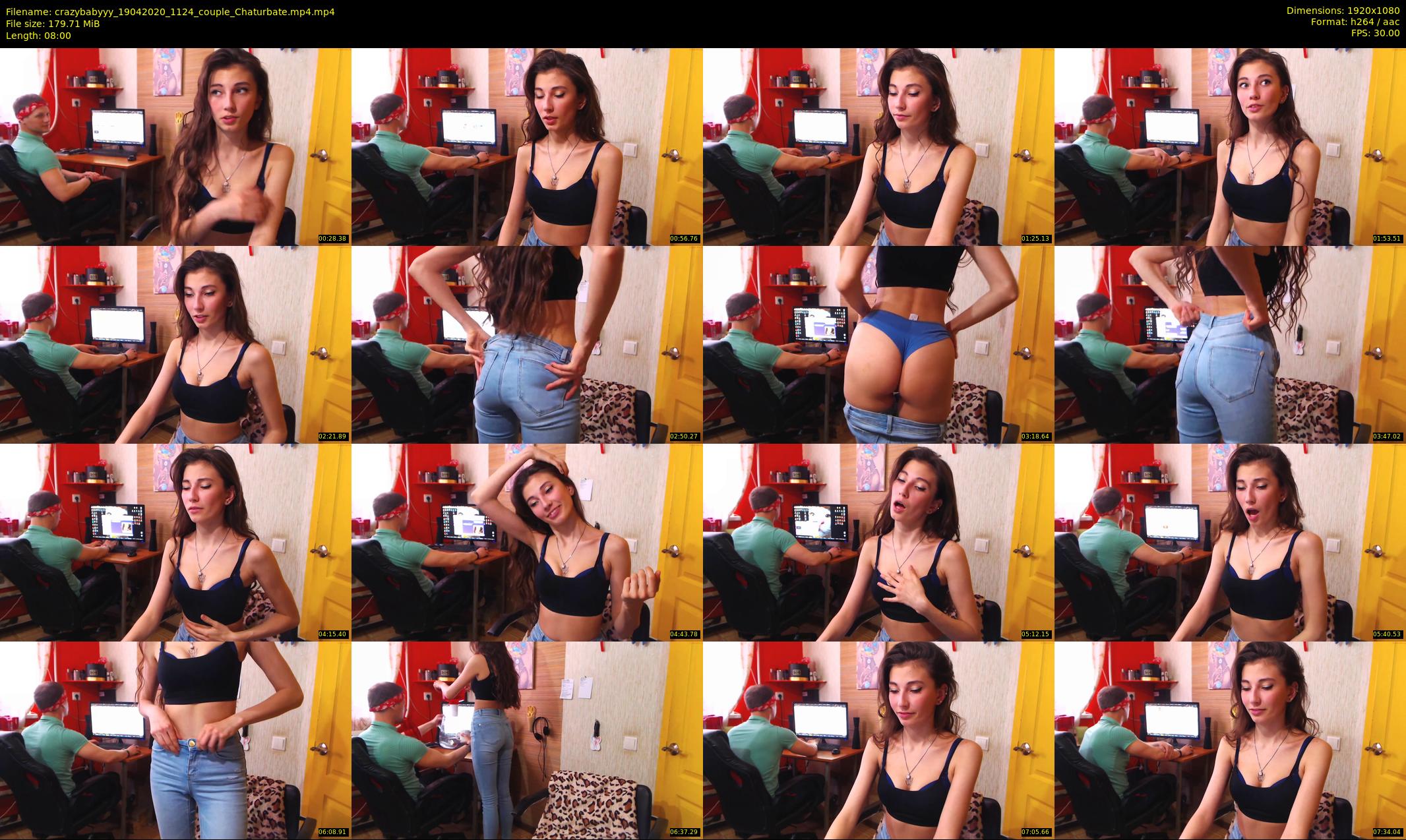 crazybabyyy — 8 minute Chaturbate couple cam show recording, 1080p, Apr 19, 2020