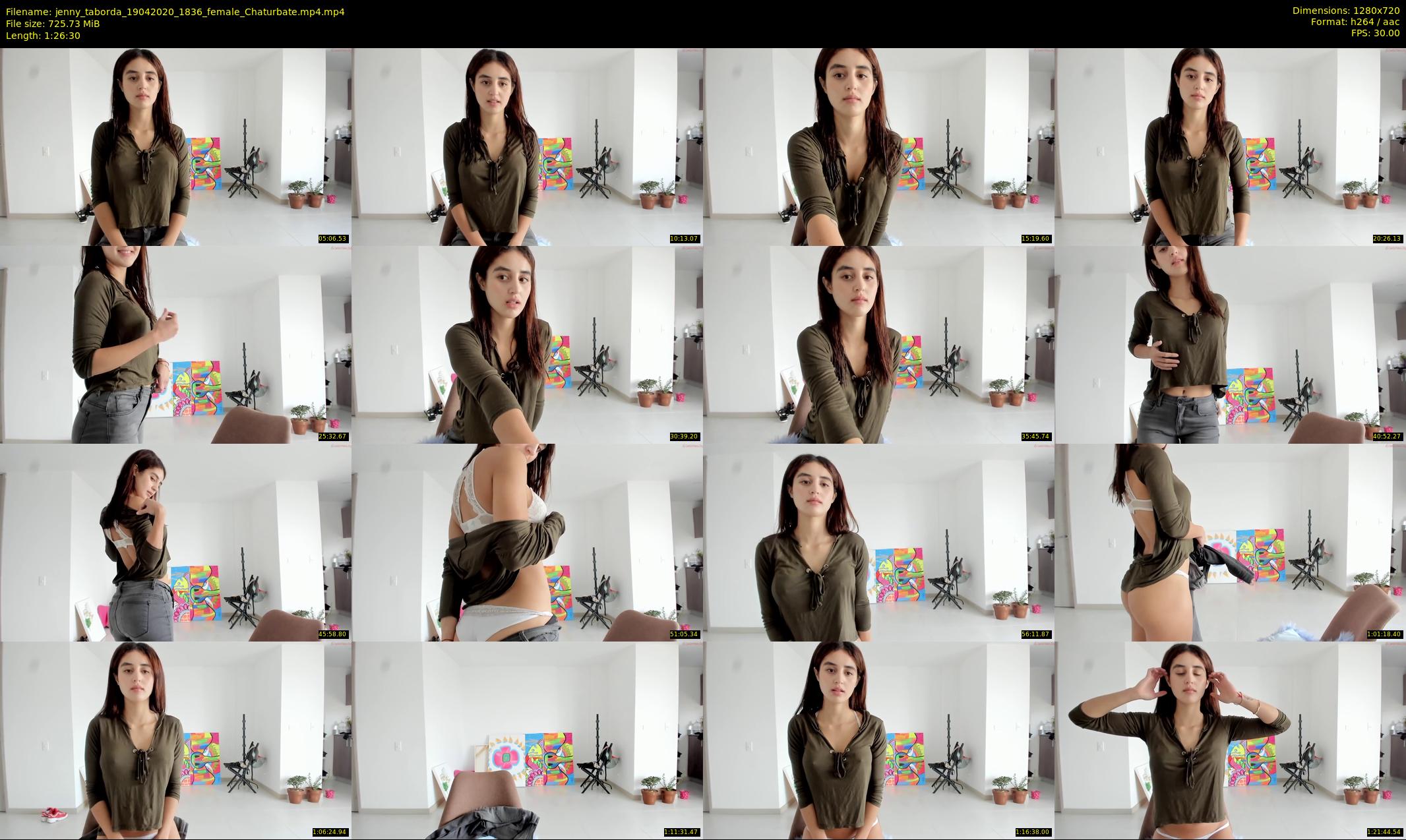 jenny_taborda — 87 minute Chaturbate female cam show recording, 720p, Apr 19, 2020