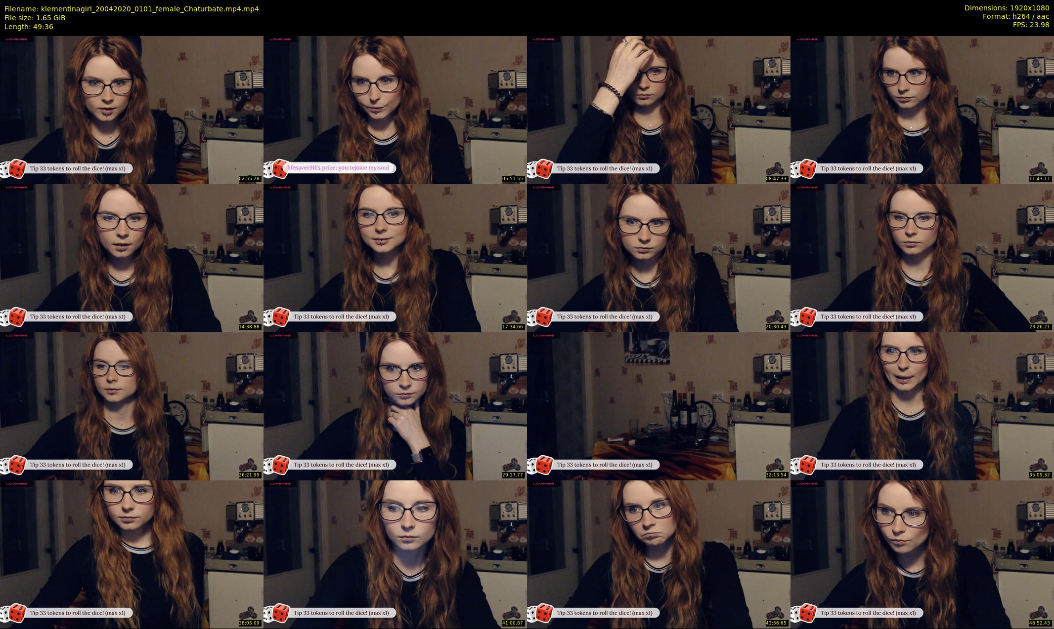 klementinagirl — 50 minute Chaturbate female cam show recording, 1080p, Apr 20, 2020