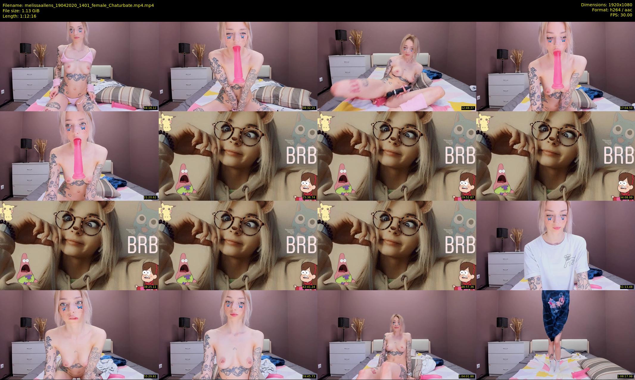 melissaallens — 73 minute Chaturbate female cam show recording, 1080p, Apr 19, 2020