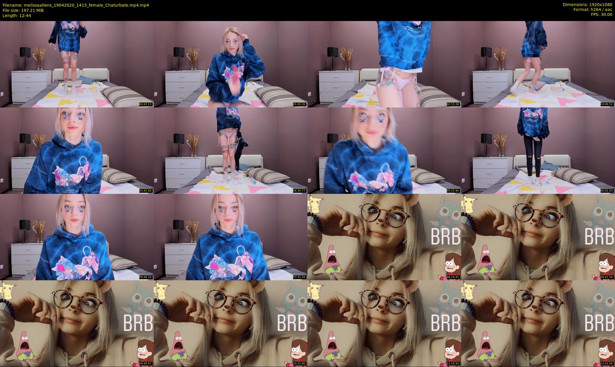 melissaallens — 13 minute Chaturbate female cam show recording, 1080p, Apr 19, 2020