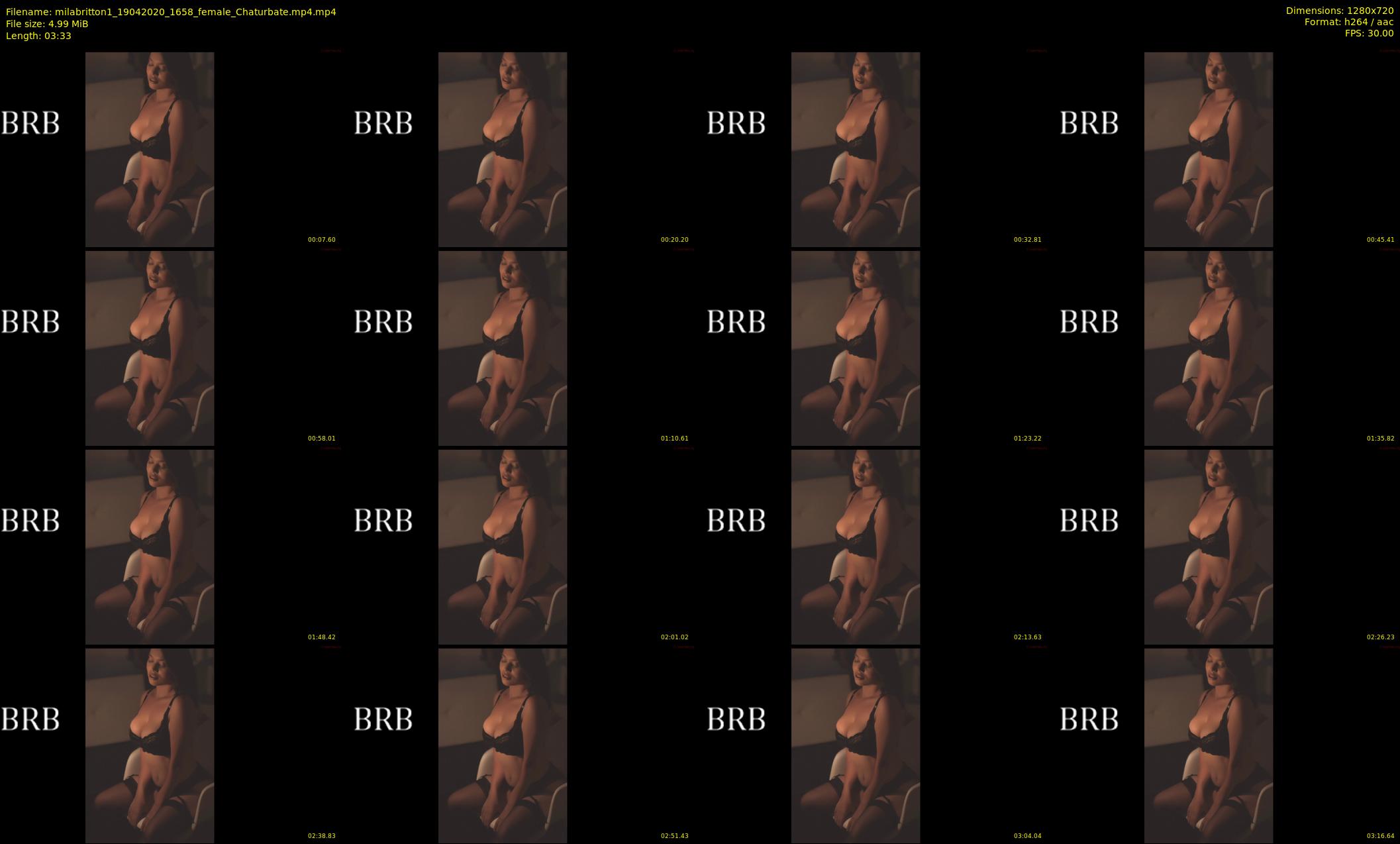 milabritton1 — 4 minute Chaturbate female cam show recording, 720p, Apr 19, 2020