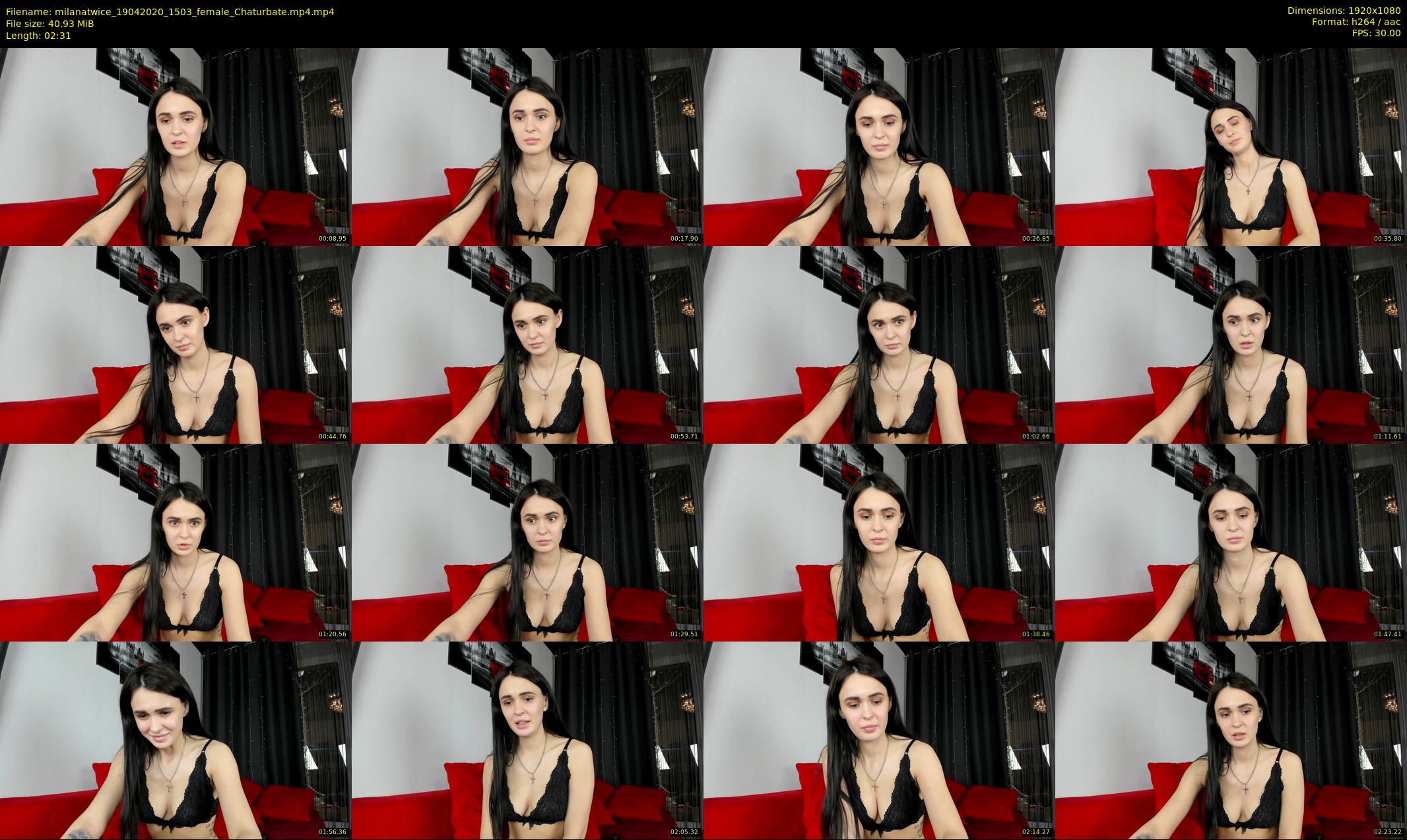 milanatwice — 3 minute Chaturbate female cam show recording, 1080p, Apr 19, 2020