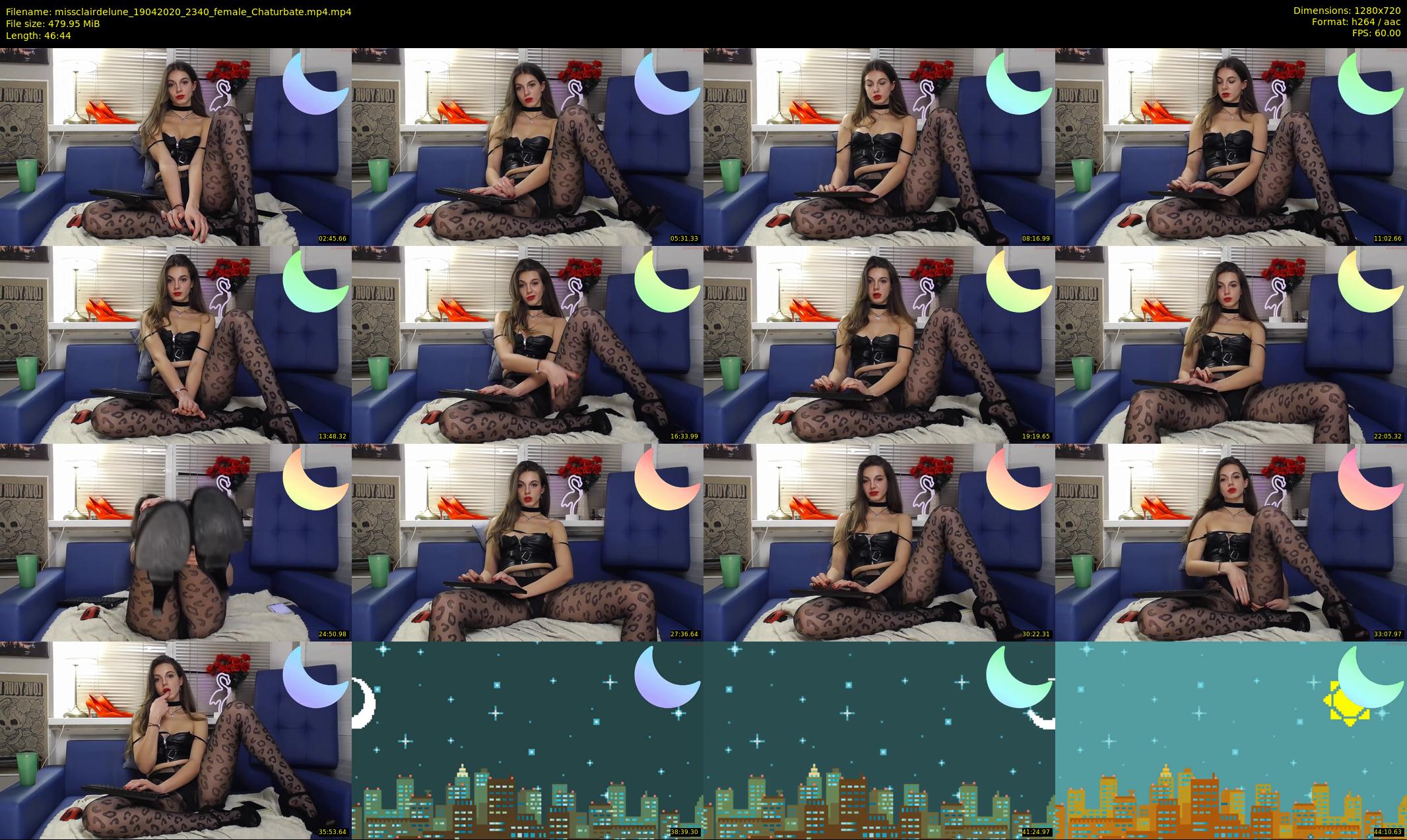 missclairdelune — 47 minute Chaturbate female cam show recording, 720p, Apr 19, 2020