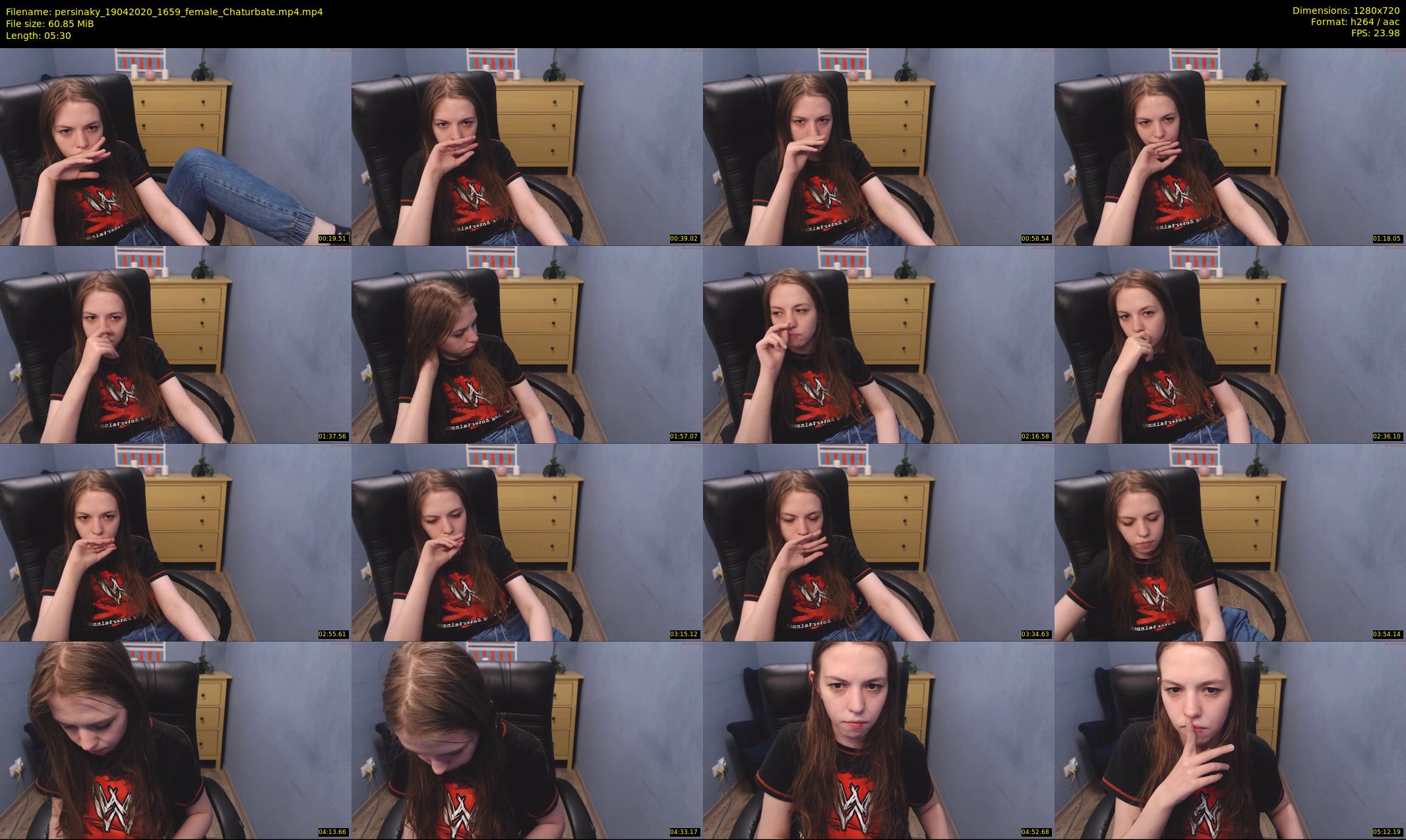 persinaky — 6 minute Chaturbate female cam show recording, 720p, Apr 19, 2020