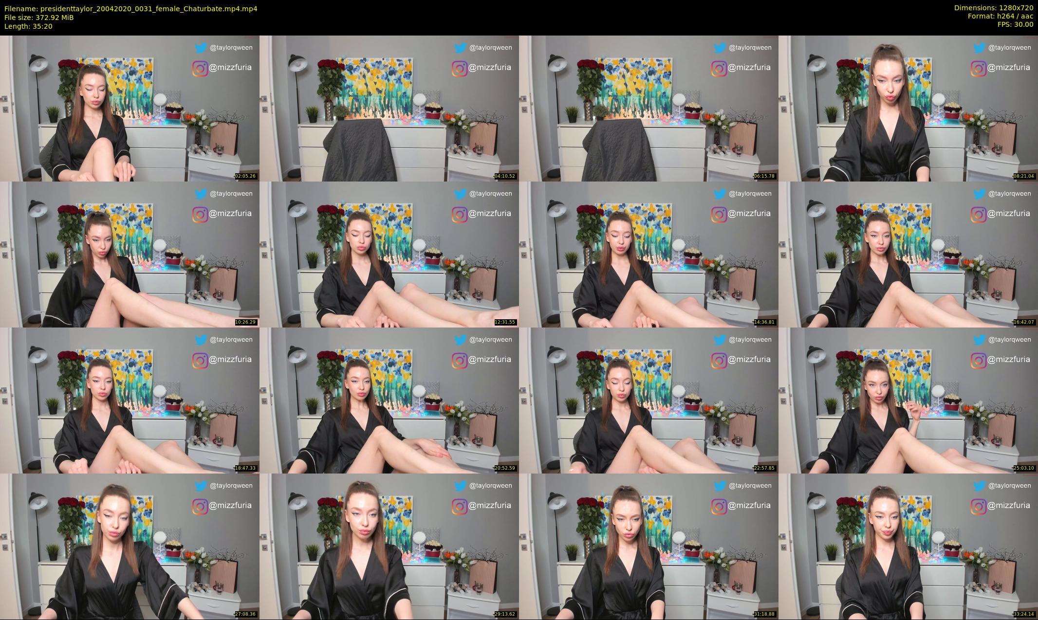 presidenttaylor — 36 minute Chaturbate female cam show recording, 720p, Apr 20, 2020
