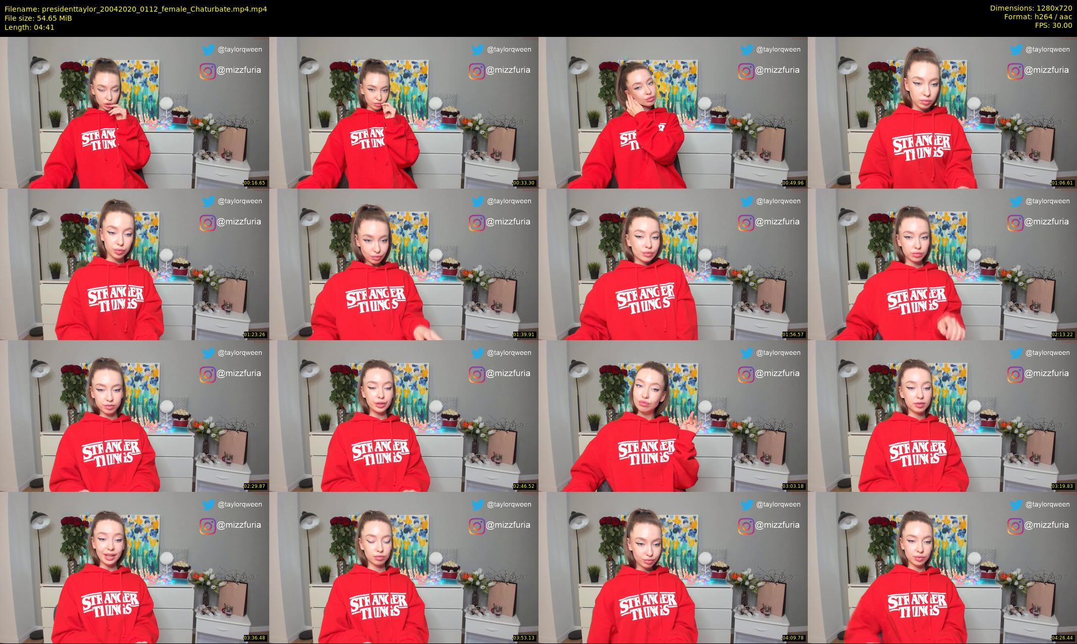 presidenttaylor — 5 minute Chaturbate female cam show recording, 720p, Apr 20, 2020