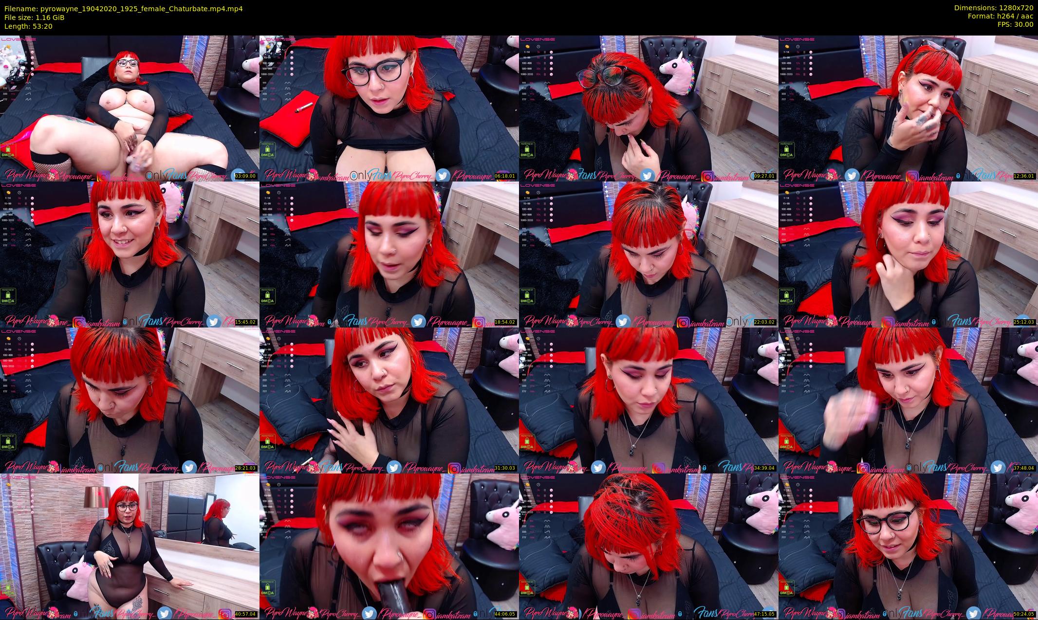 pyrowayne — 54 minute Chaturbate female cam show recording, 720p, Apr 19, 2020