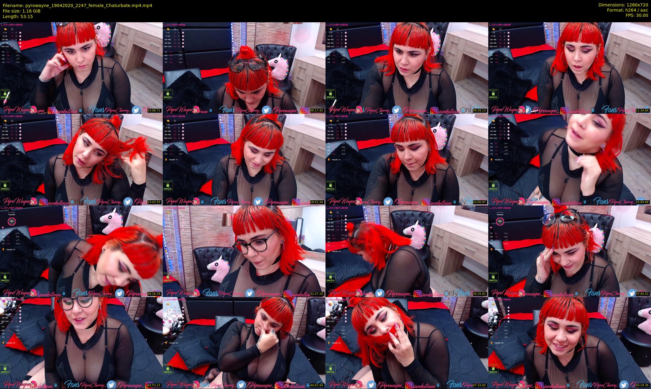 pyrowayne — 54 minute Chaturbate female cam show recording, 720p, Apr 19, 2020