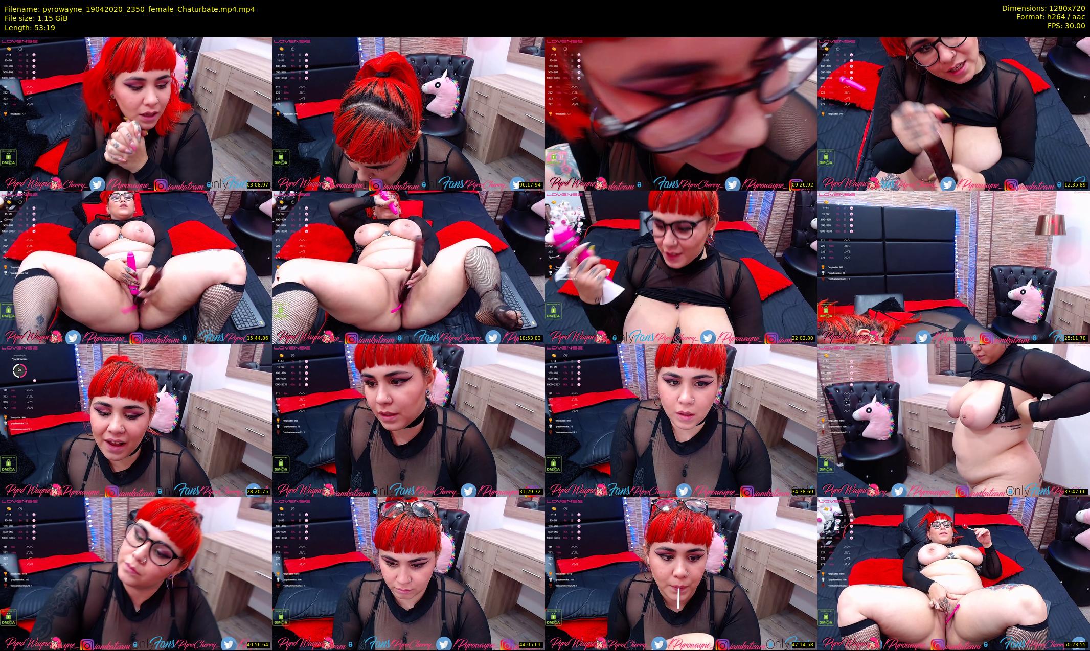 pyrowayne — 54 minute Chaturbate female cam show recording, 720p, Apr 19, 2020