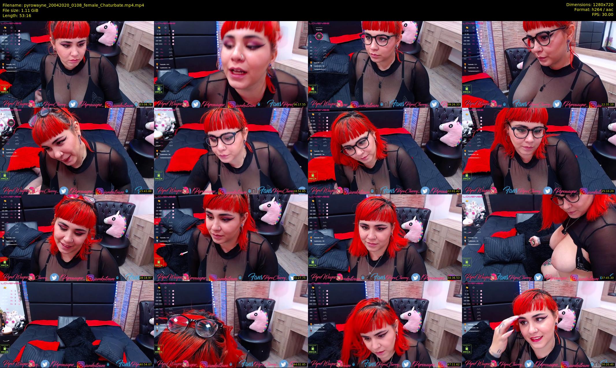 pyrowayne — 54 minute Chaturbate female cam show recording, 720p, Apr 20, 2020