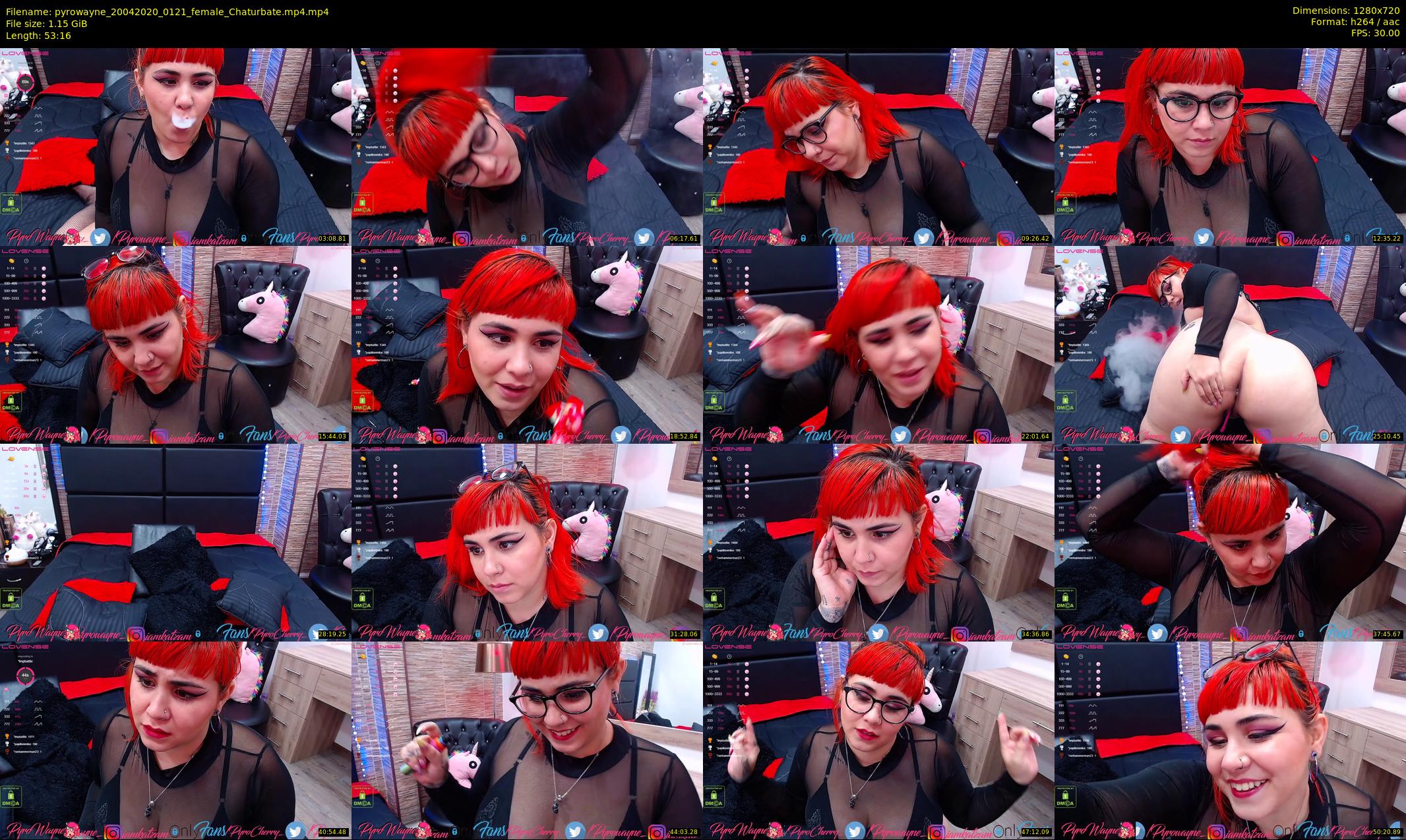 pyrowayne — 54 minute Chaturbate female cam show recording, 720p, Apr 20, 2020