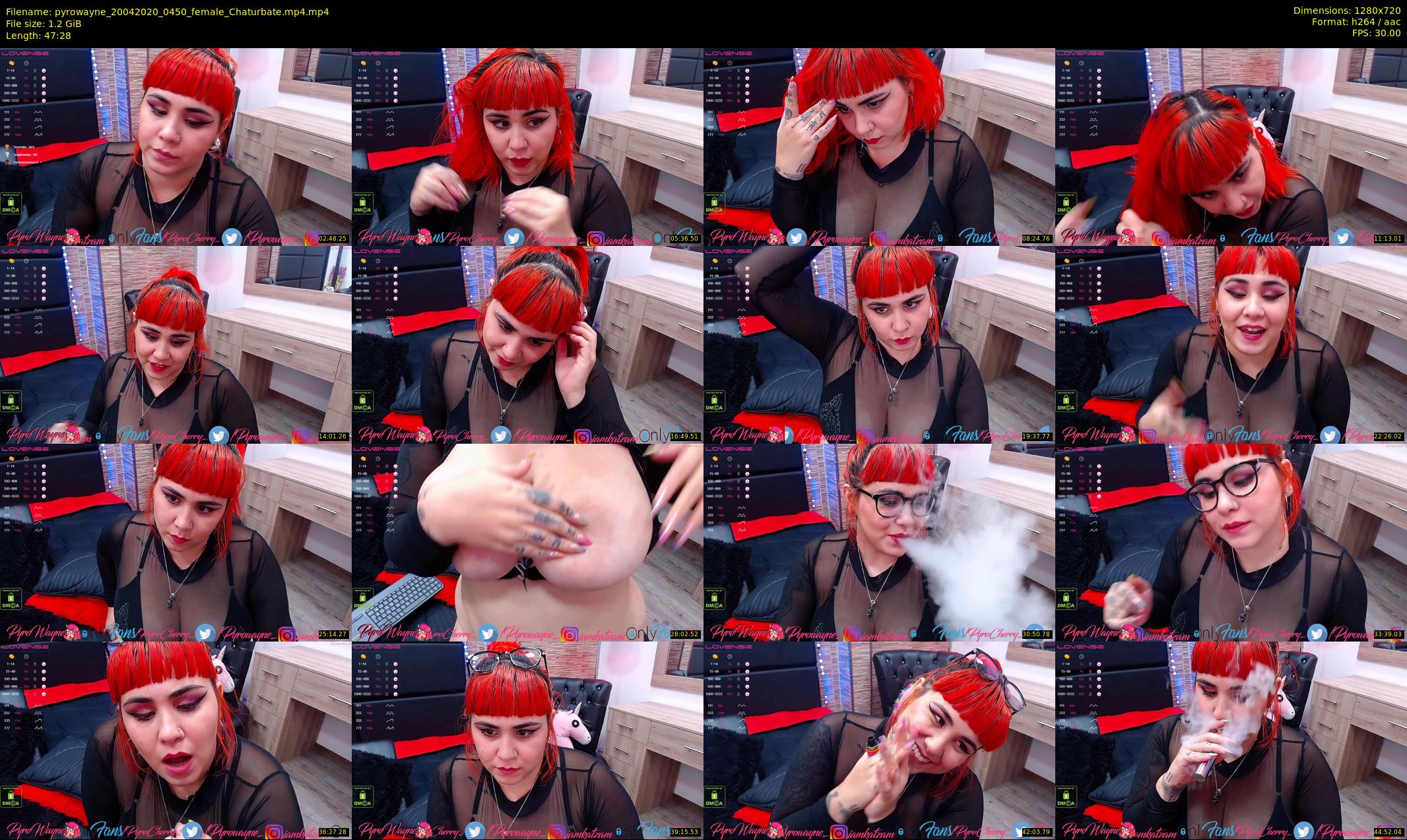 pyrowayne — 48 minute Chaturbate female cam show recording, 720p, Apr 20, 2020