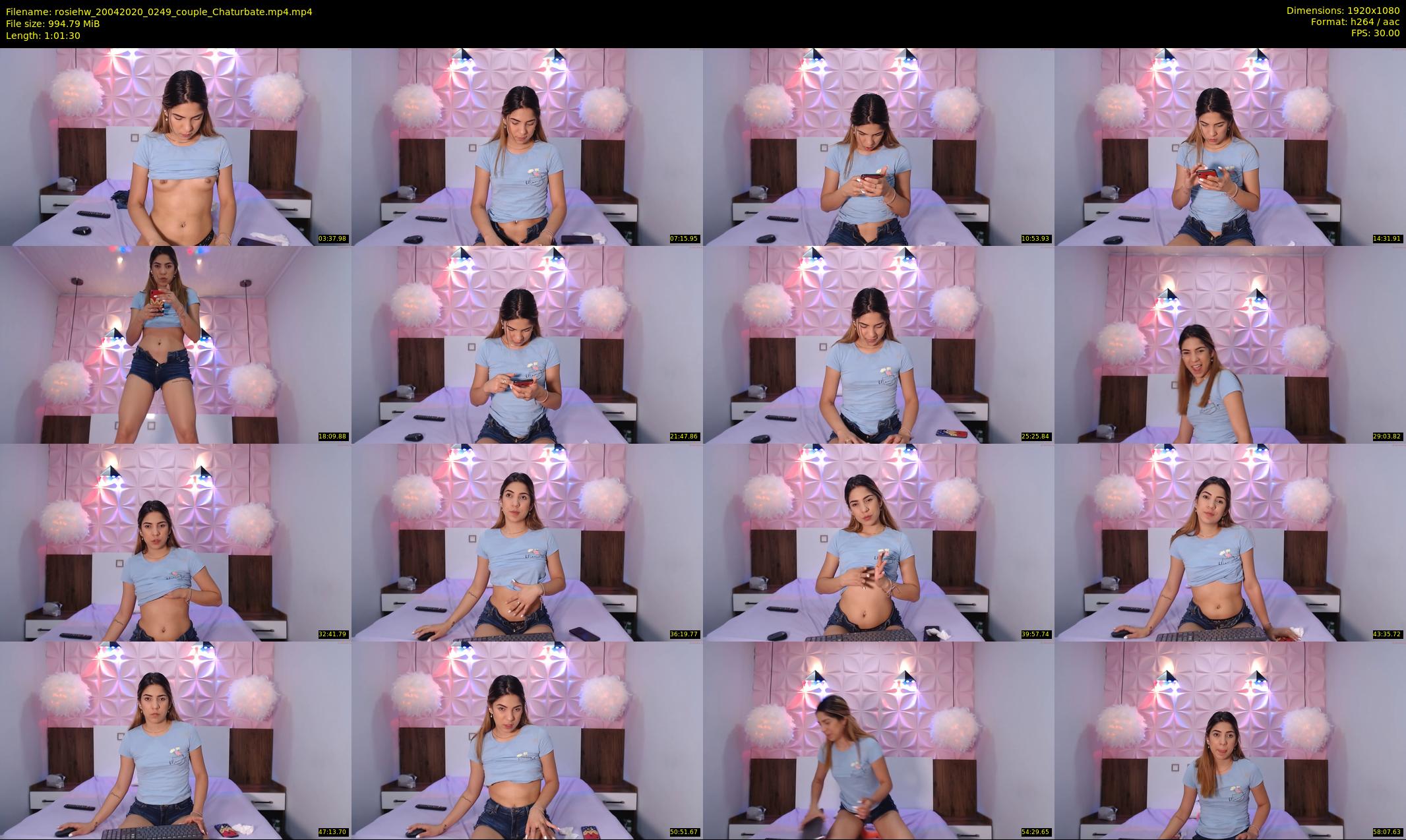 rosiehw — 62 minute Chaturbate couple cam show recording, 1080p, Apr 20, 2020