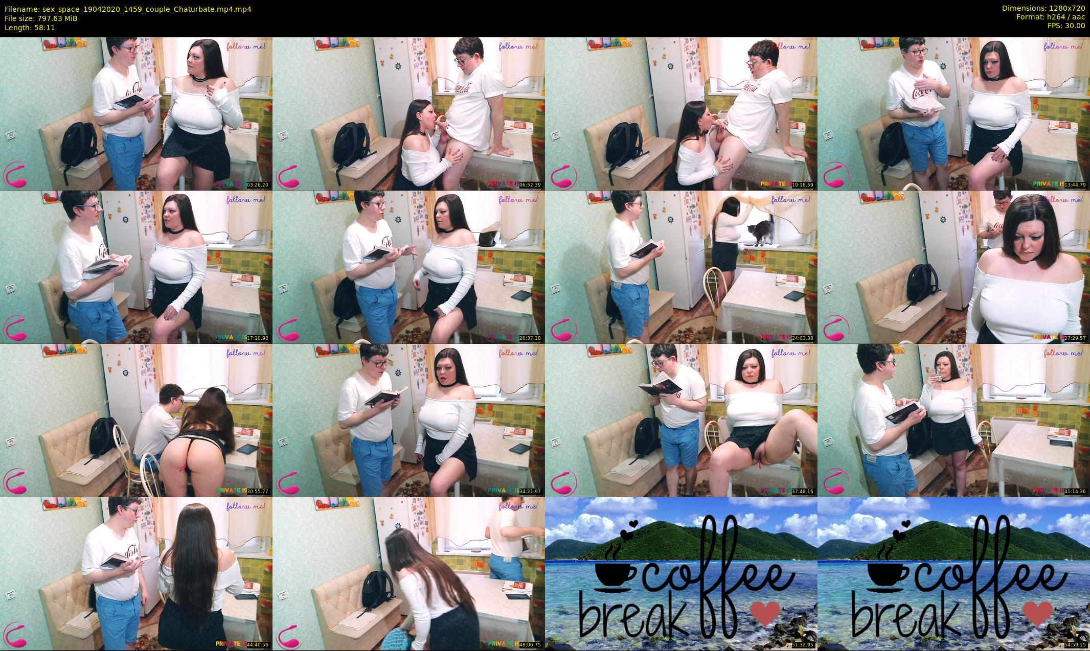 sex_space — 59 minute Chaturbate couple cam show recording, 720p, Apr 19, 2020