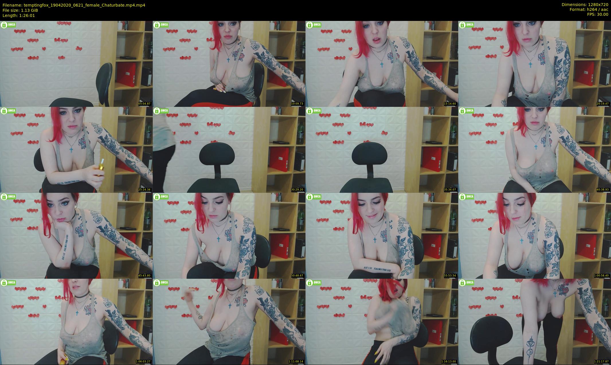 temptingfox — 87 minute Chaturbate female cam show recording, 720p, Apr 19, 2020