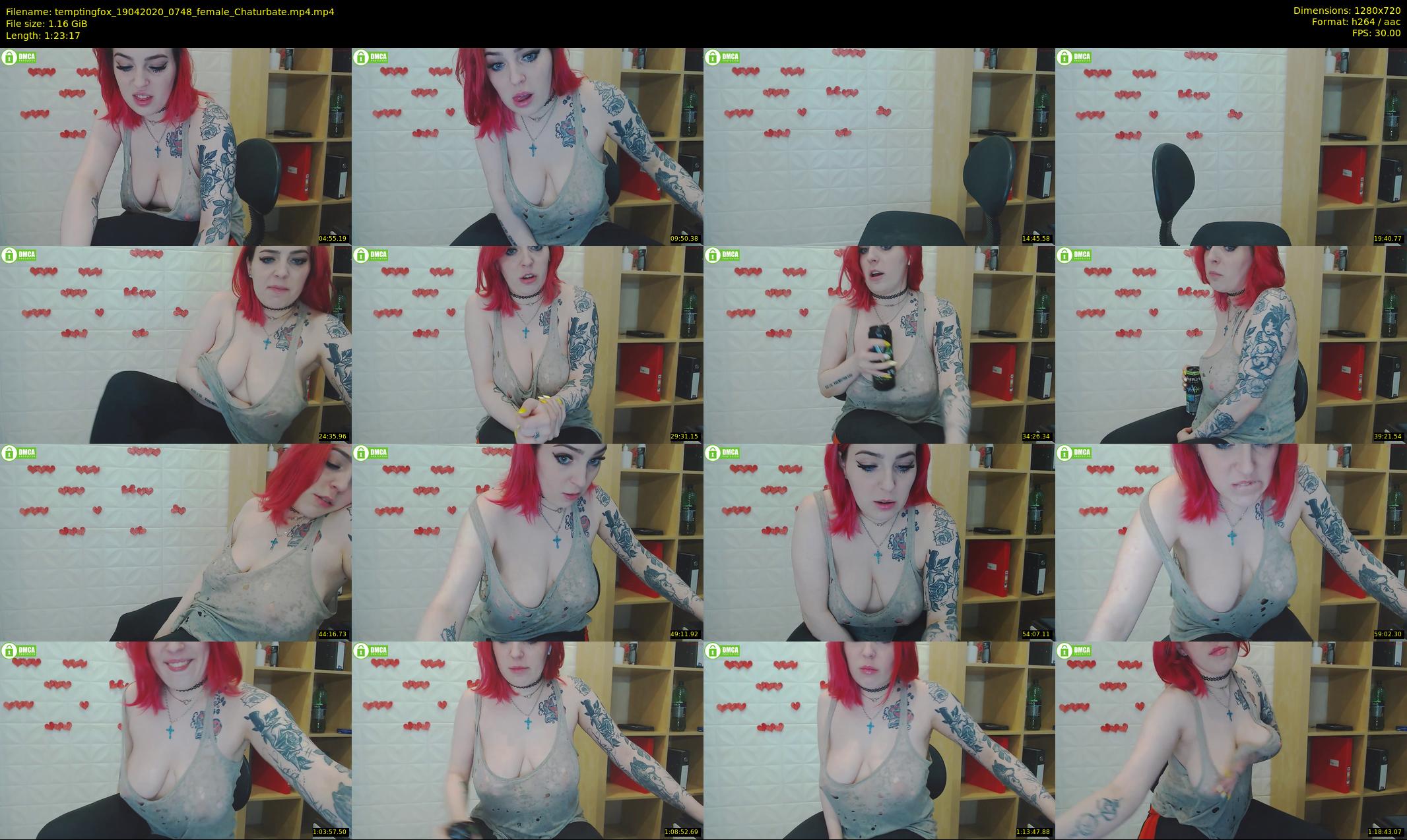 temptingfox — 84 minute Chaturbate female cam show recording, 720p, Apr 19, 2020