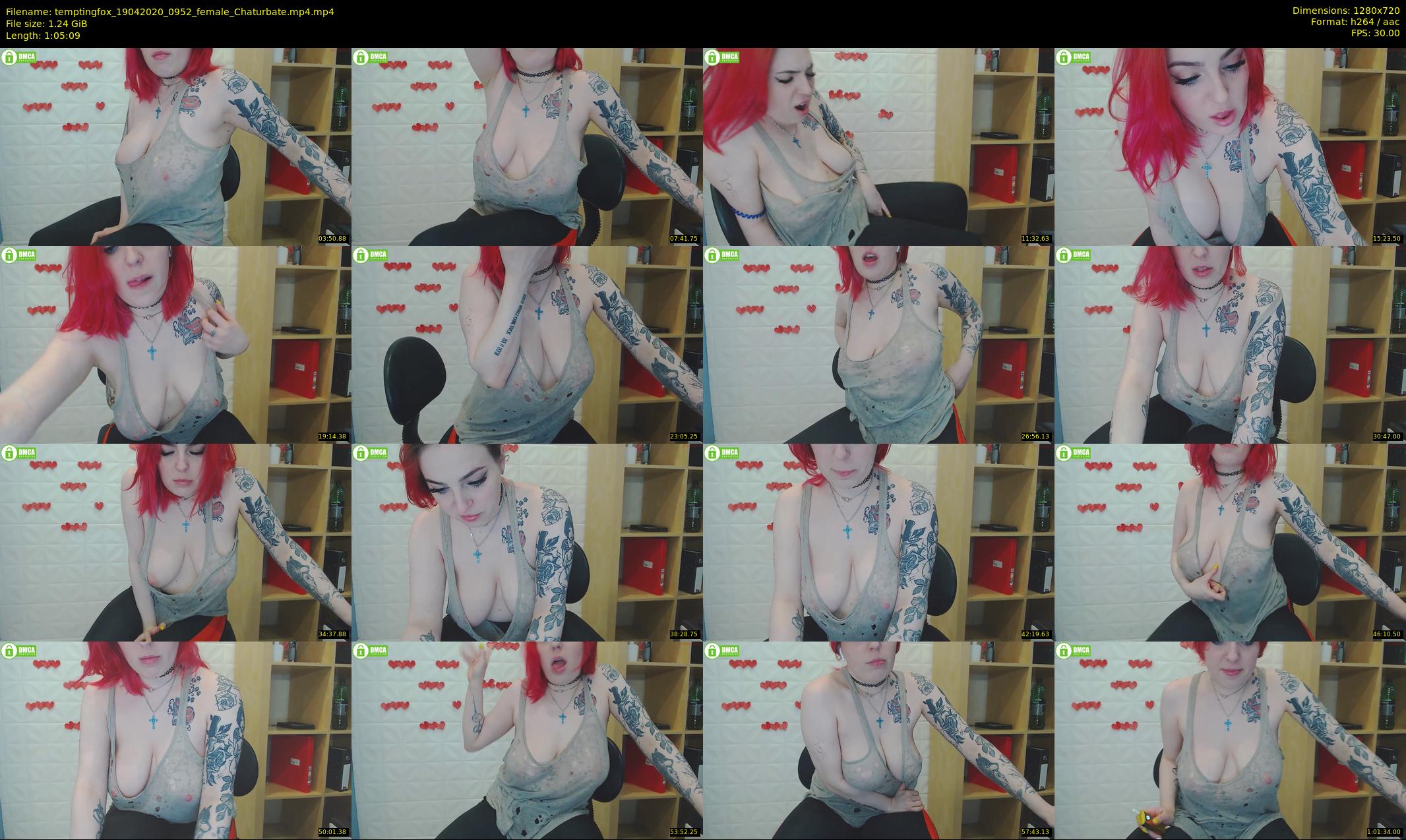 temptingfox — 66 minute Chaturbate female cam show recording, 720p, Apr 19, 2020