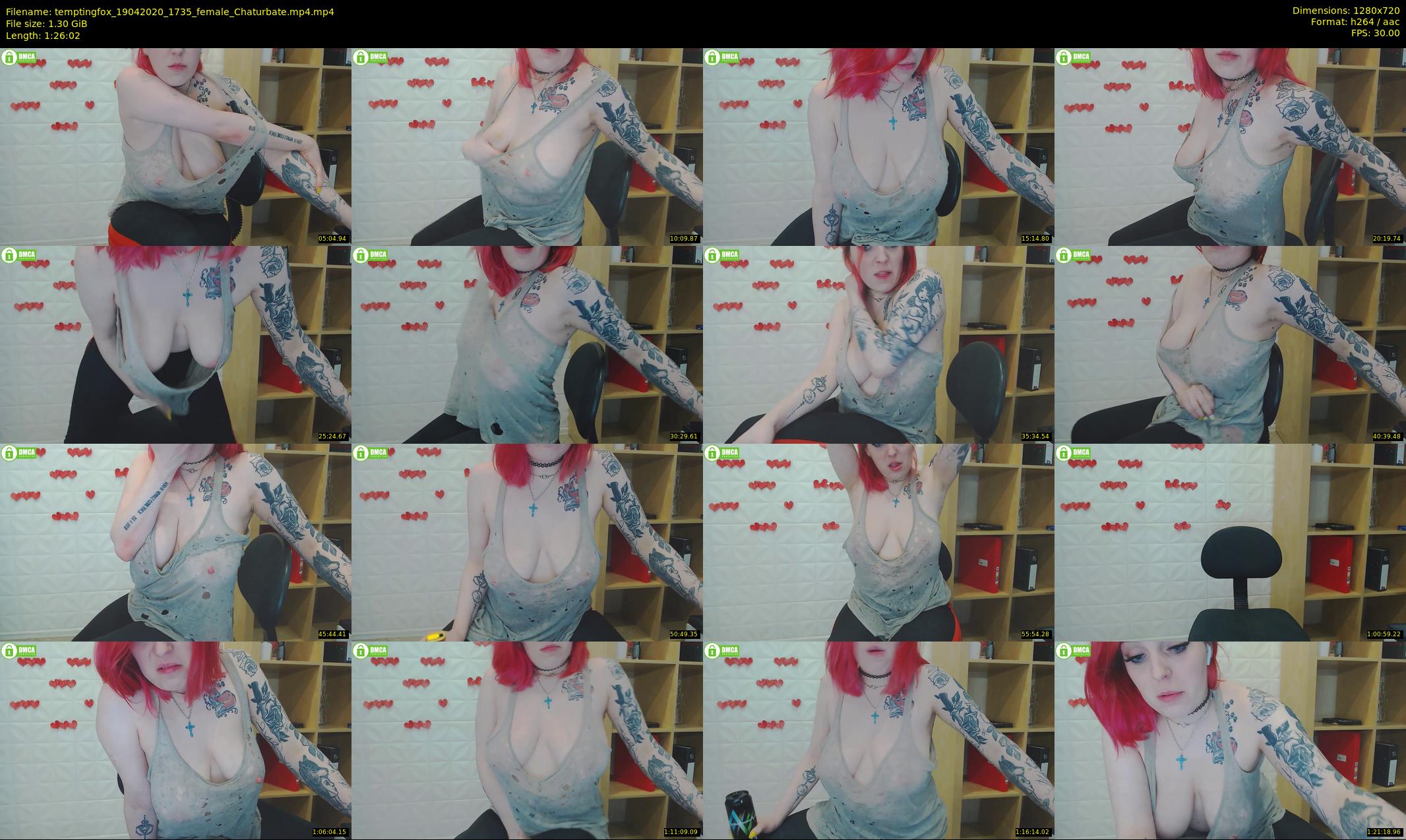 temptingfox — 87 minute Chaturbate female cam show recording, 720p, Apr 19, 2020