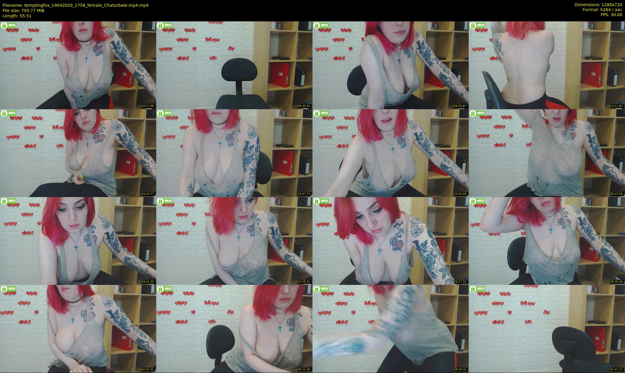 temptingfox — 56 minute Chaturbate female cam show recording, 720p, Apr 19, 2020