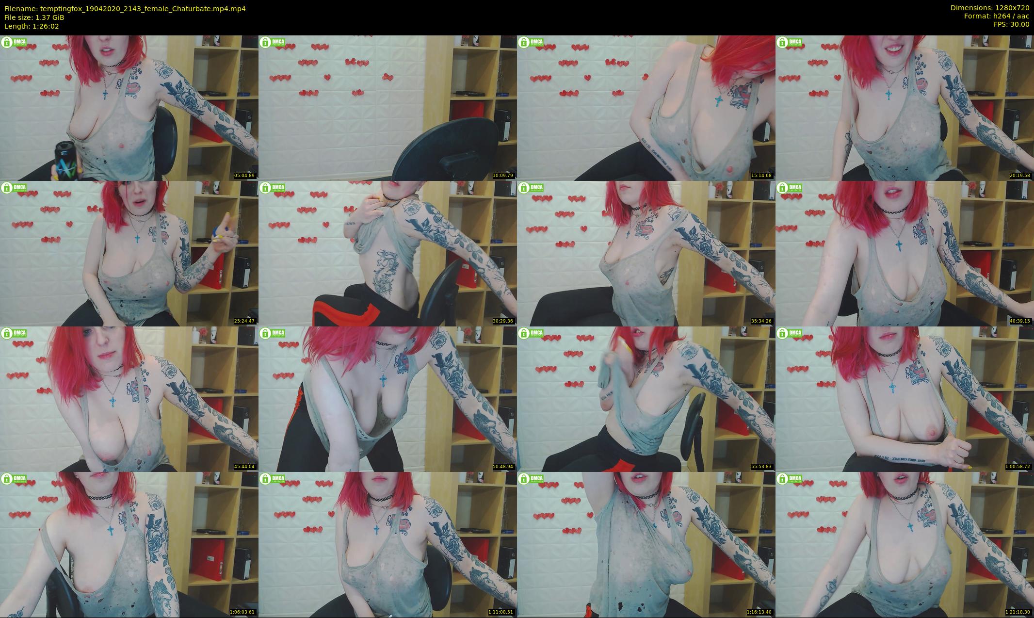 temptingfox — 87 minute Chaturbate female cam show recording, 720p, Apr 19, 2020