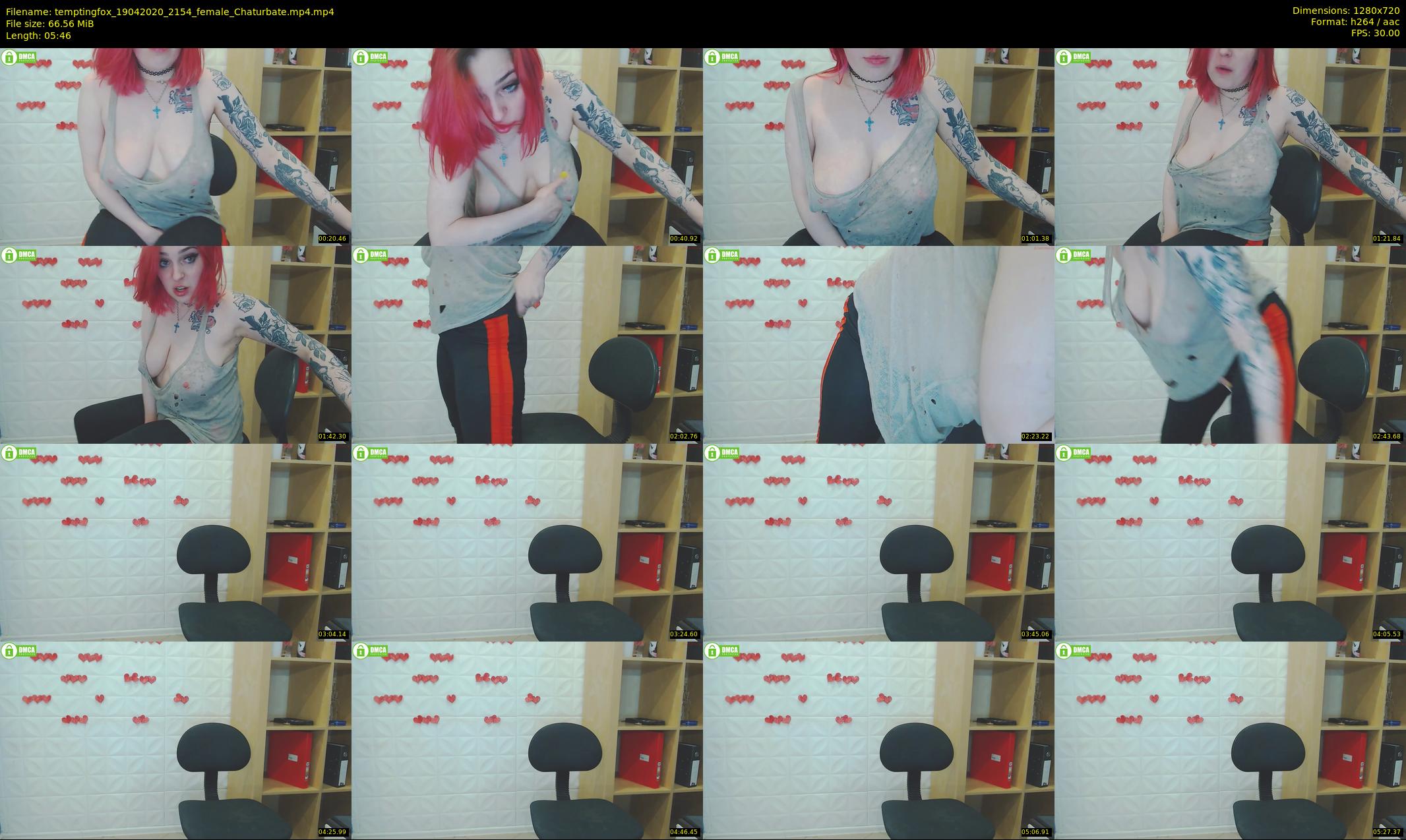 temptingfox — 6 minute Chaturbate female cam show recording, 720p, Apr 19, 2020