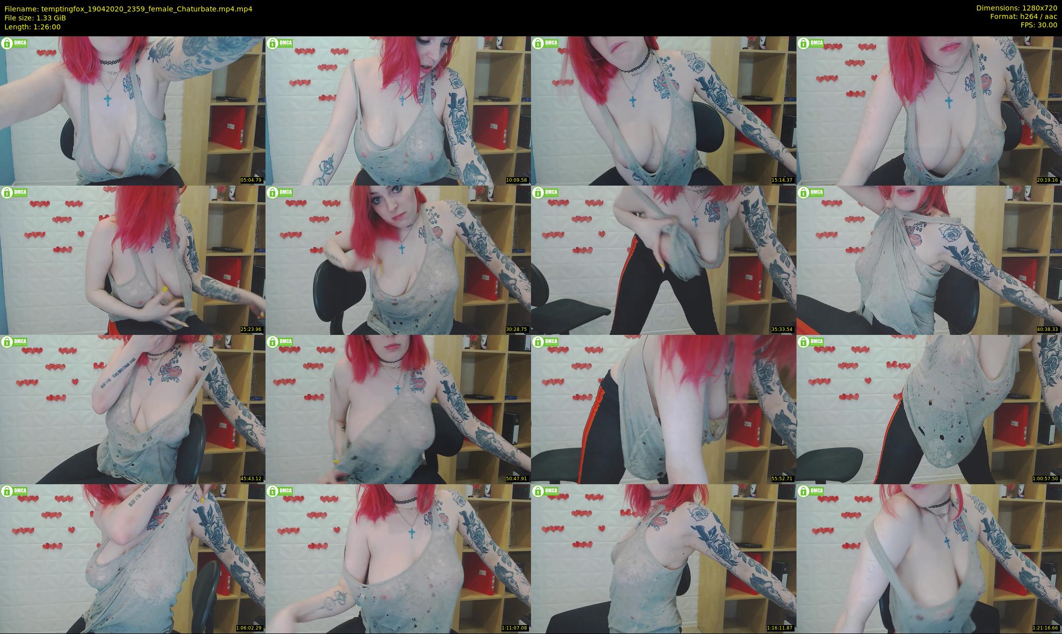 temptingfox — 86 minute Chaturbate female cam show recording, 720p, Apr 19, 2020