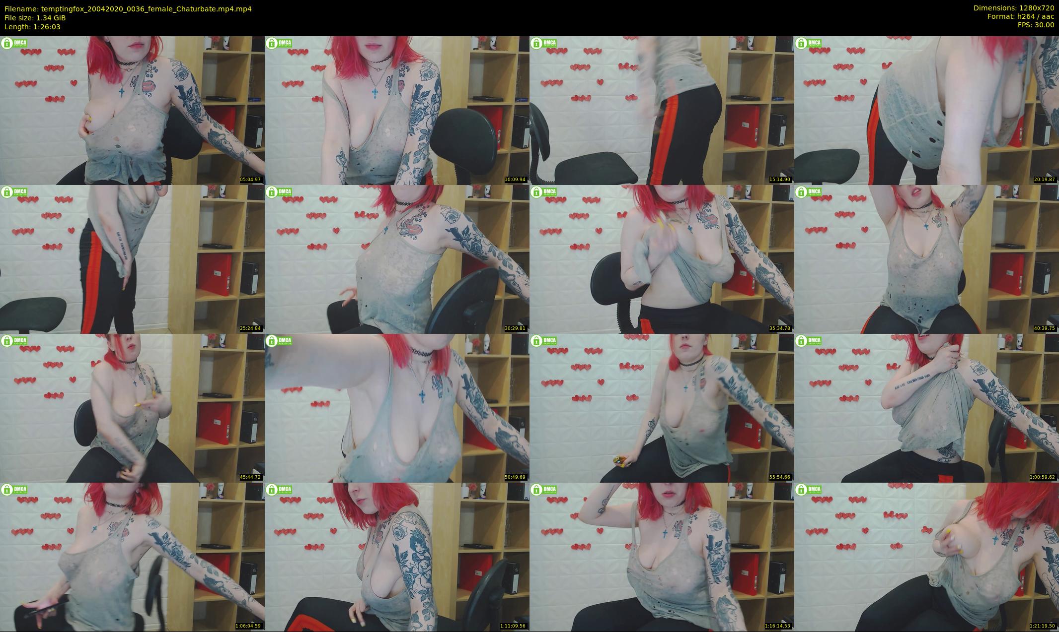 temptingfox — 87 minute Chaturbate female cam show recording, 720p, Apr 20, 2020