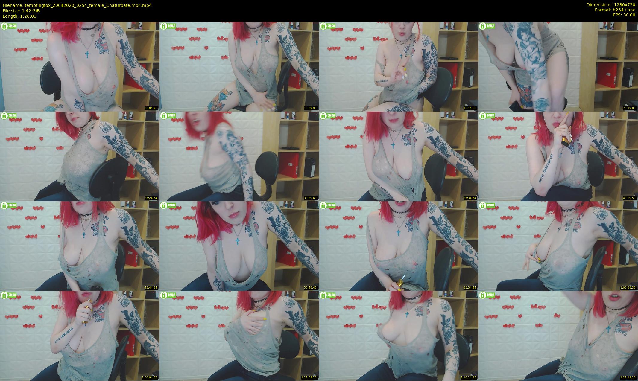 temptingfox — 87 minute Chaturbate female cam show recording, 720p, Apr 20, 2020