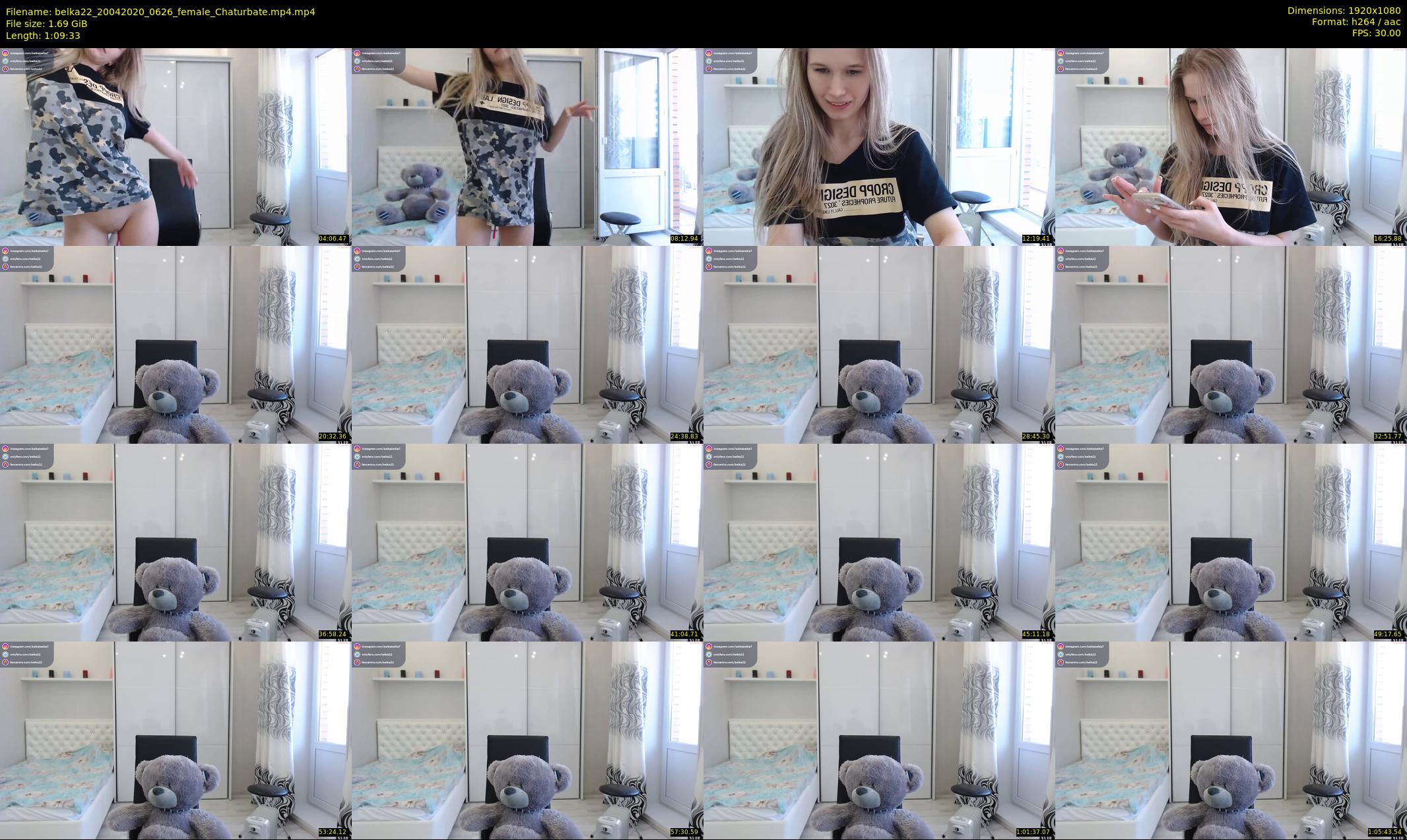 belka22 — 70 minute Chaturbate female cam show recording, 1080p, Apr 20, 2020