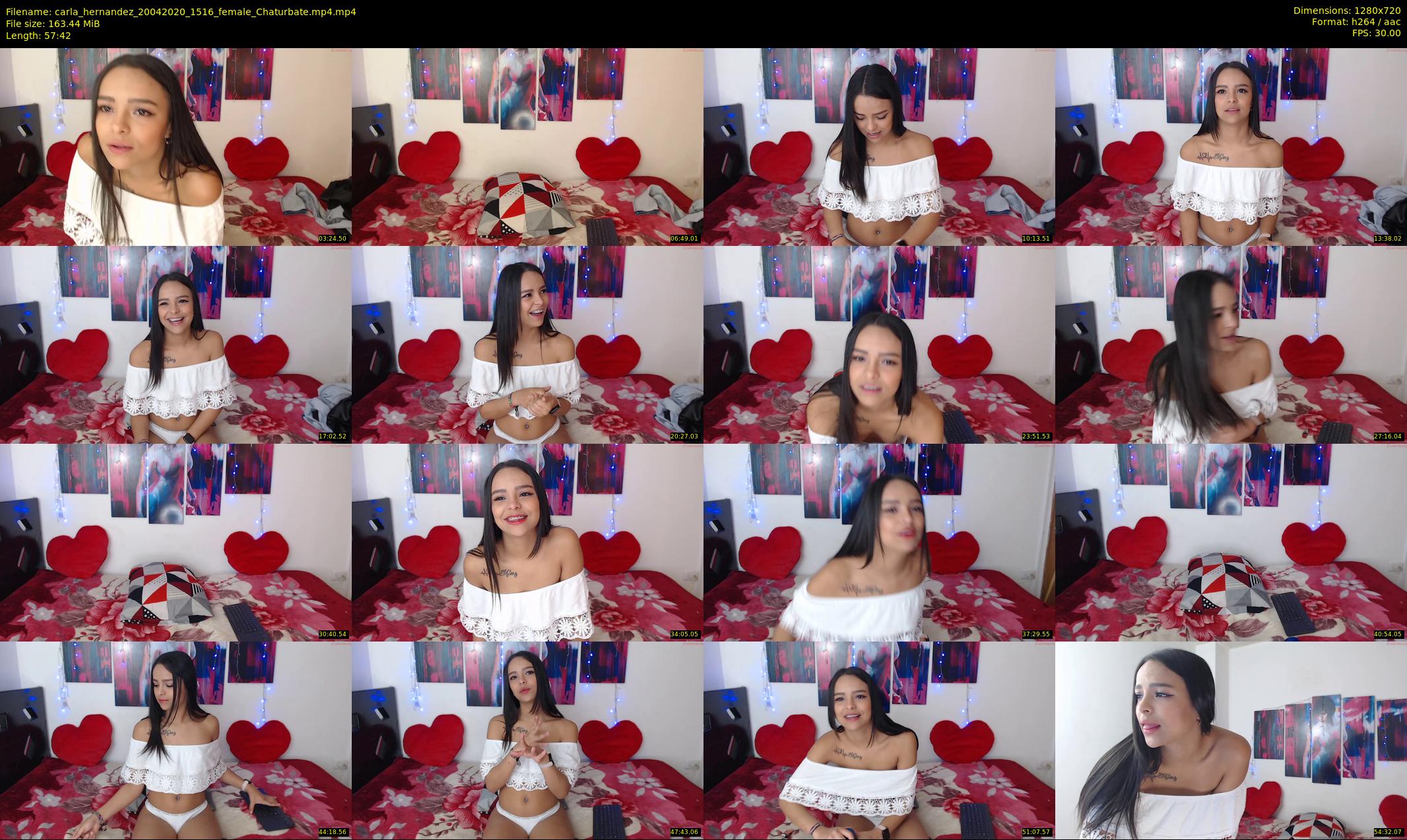 carla_hernandez — 58 minute Chaturbate female cam show recording, 720p, Apr 20, 2020