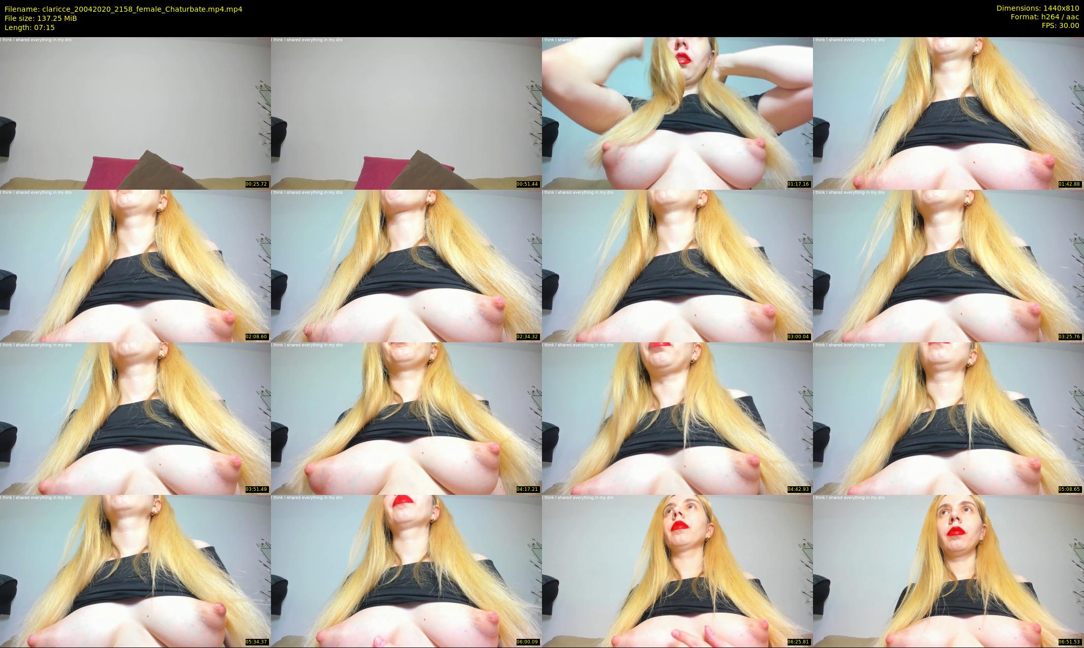 claricce — 8 minute Chaturbate female cam show recording, 720p, Apr 20, 2020
