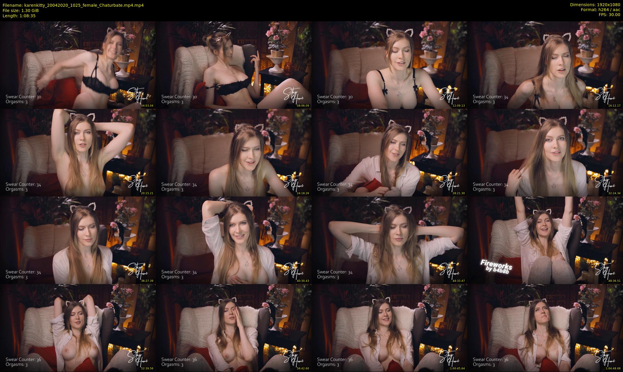 karenkitty — 69 minute Chaturbate female cam show recording, 1080p, Apr 20, 2020