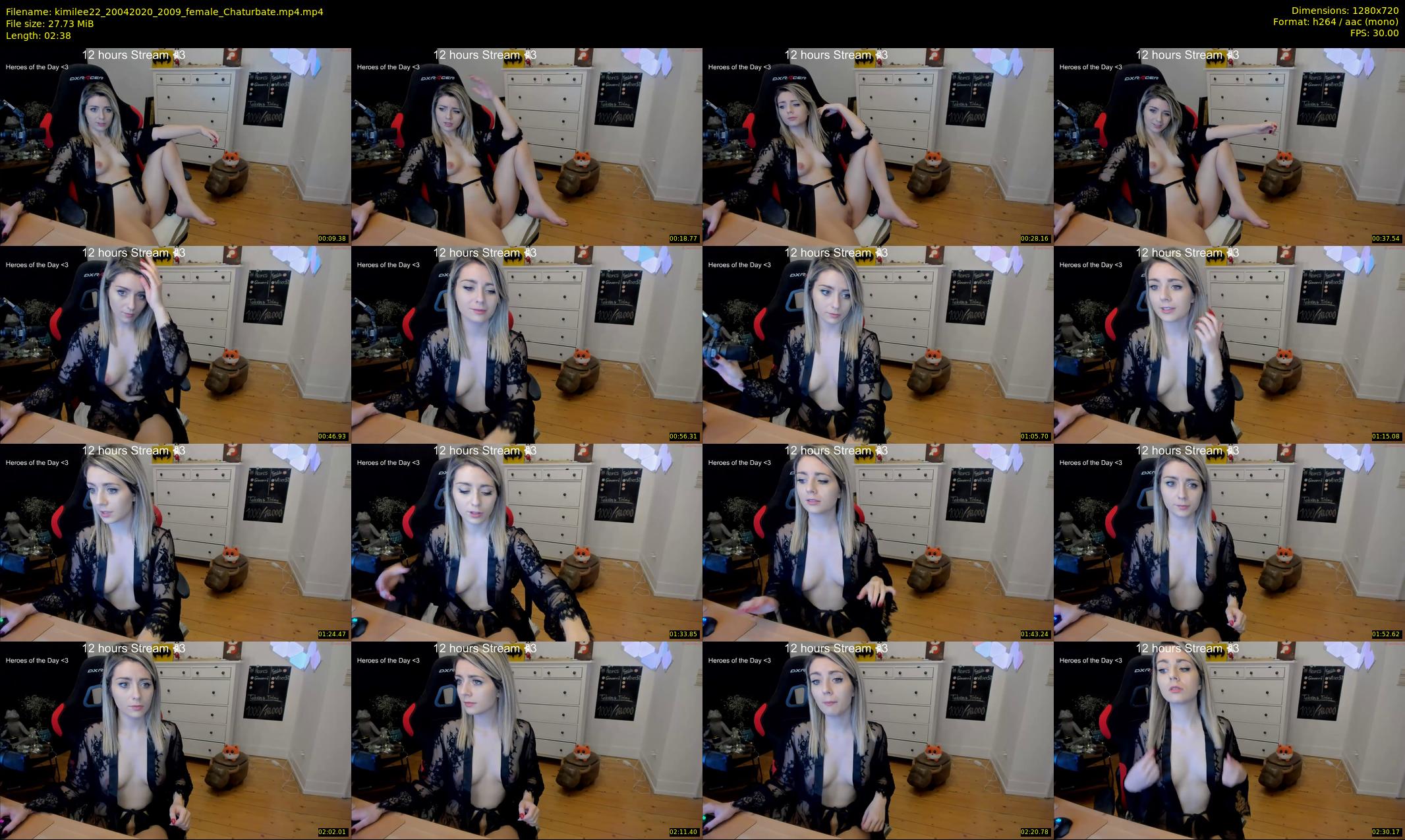 kimilee22 — 3 minute Chaturbate female cam show recording, 720p, Apr 20, 2020