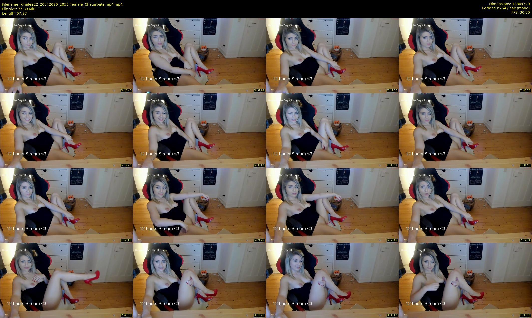 kimilee22 — 8 minute Chaturbate female cam show recording, 720p, Apr 20, 2020