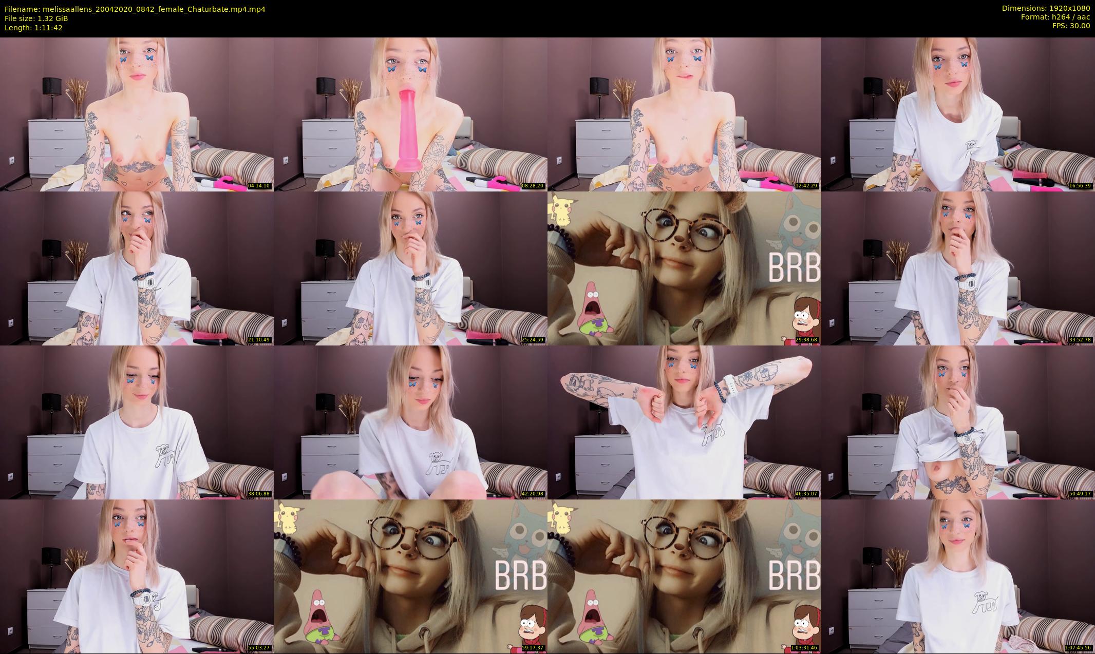 melissaallens — 72 minute Chaturbate female cam show recording, 1080p, Apr 20, 2020