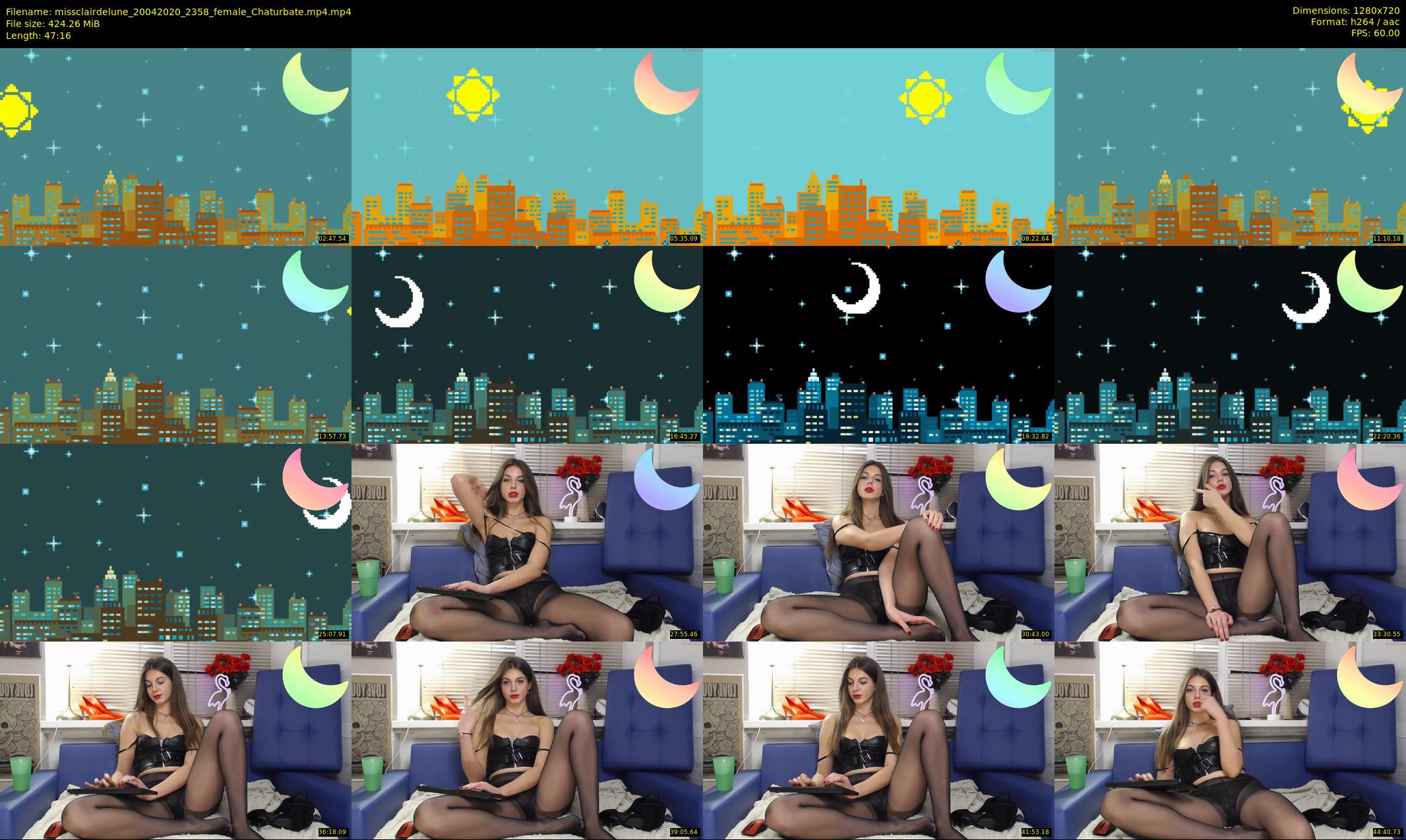 missclairdelune — 48 minute Chaturbate female cam show recording, 720p, Apr 20, 2020