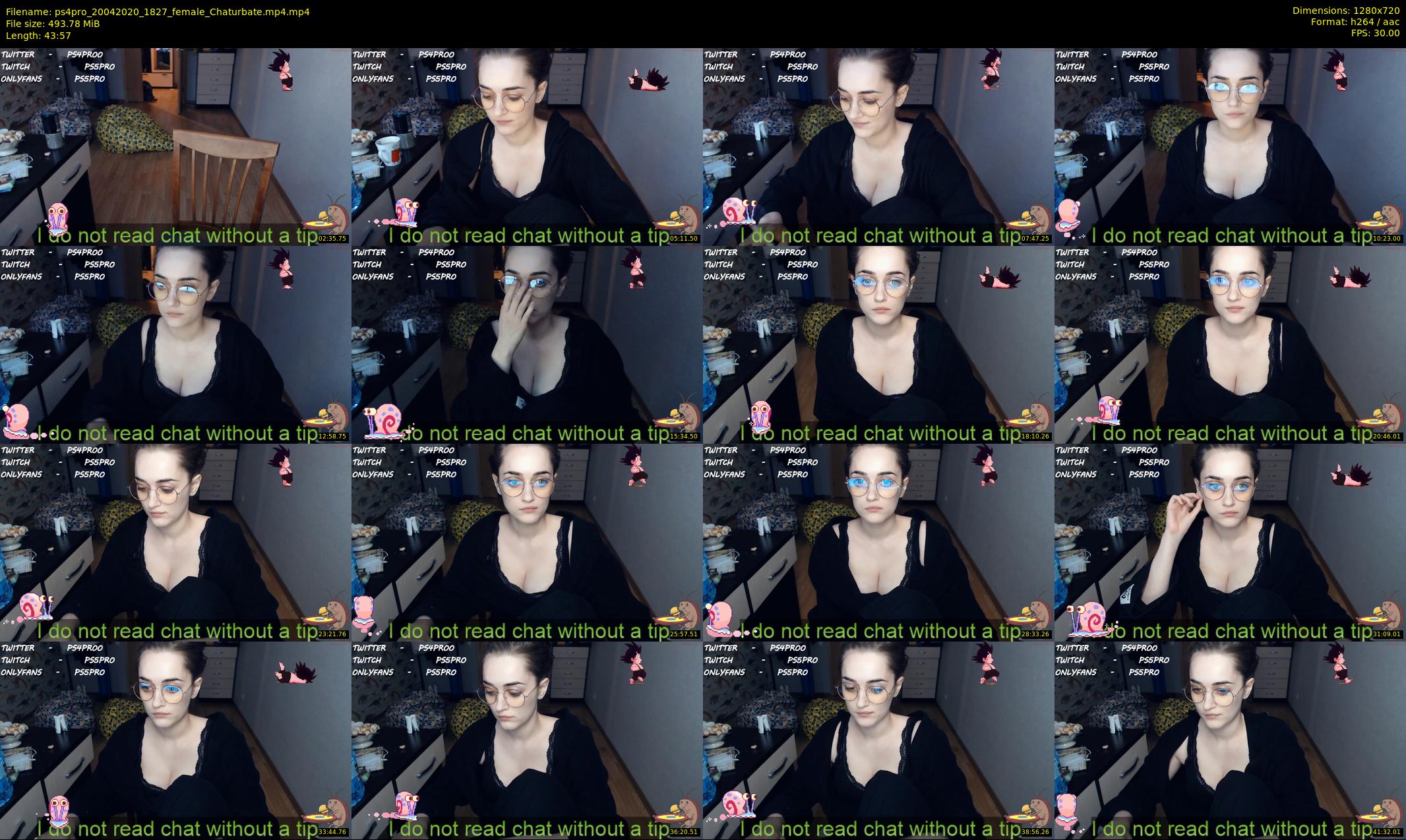 ps4pro — 44 minute Chaturbate female cam show recording, 720p, Apr 20, 2020