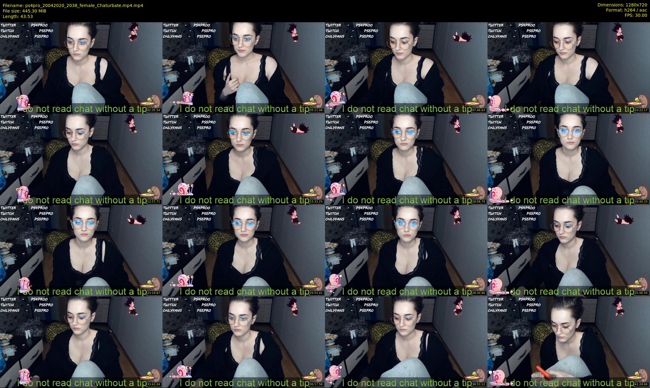 ps4pro — 44 minute Chaturbate female cam show recording, 720p, Apr 20, 2020