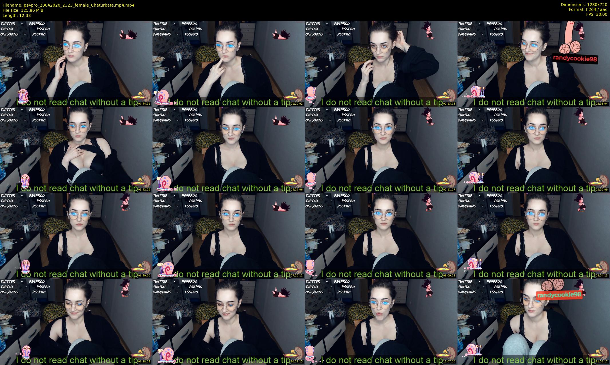 ps4pro — 13 minute Chaturbate female cam show recording, 720p, Apr 20, 2020