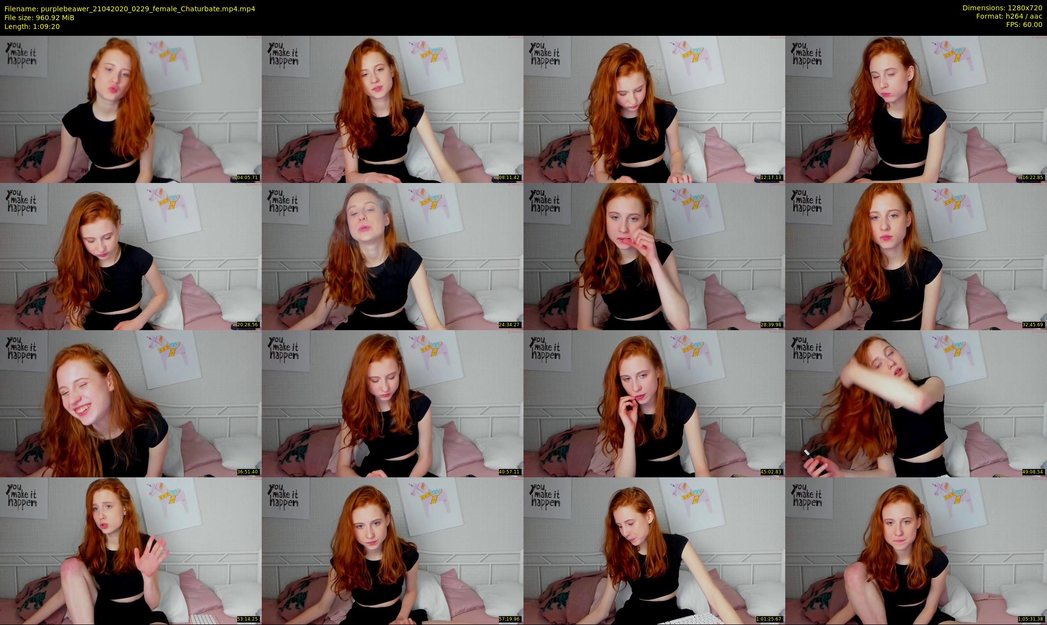 purplebeawer — 70 minute Chaturbate female cam show recording, 720p, Apr 21, 2020