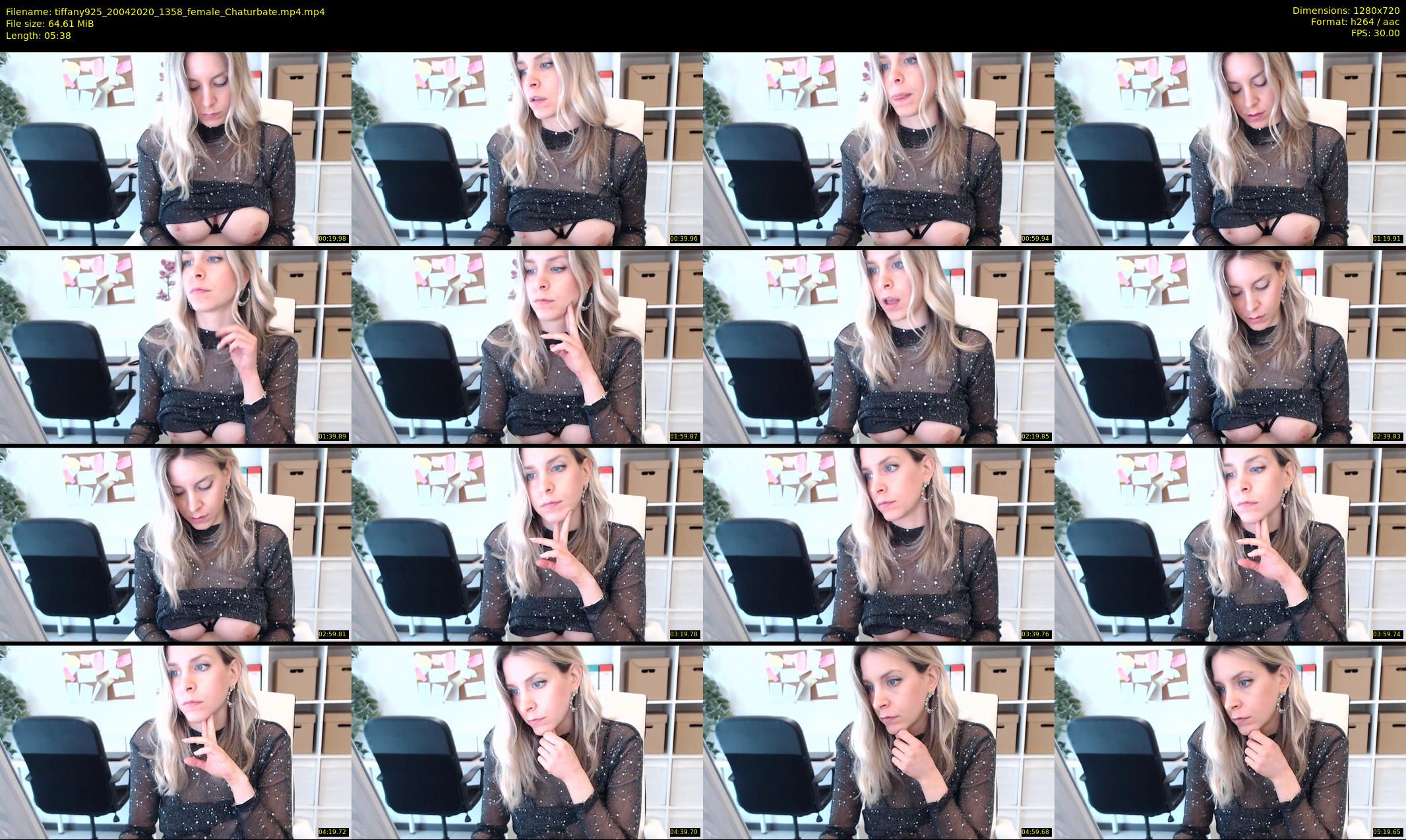 tiffany925 — 6 minute Chaturbate female cam show recording, 720p, Apr 20, 2020