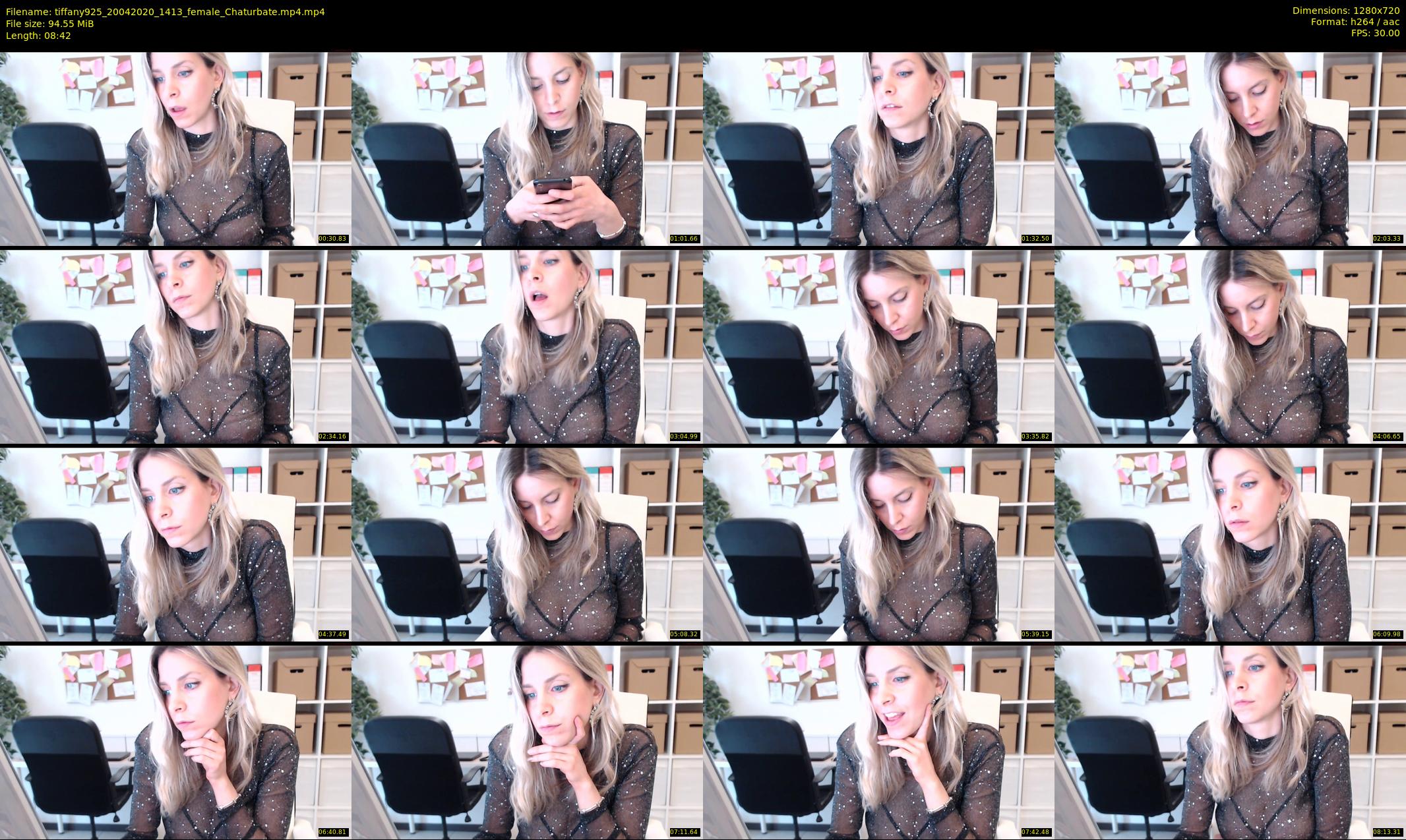tiffany925 — 9 minute Chaturbate female cam show recording, 720p, Apr 20, 2020