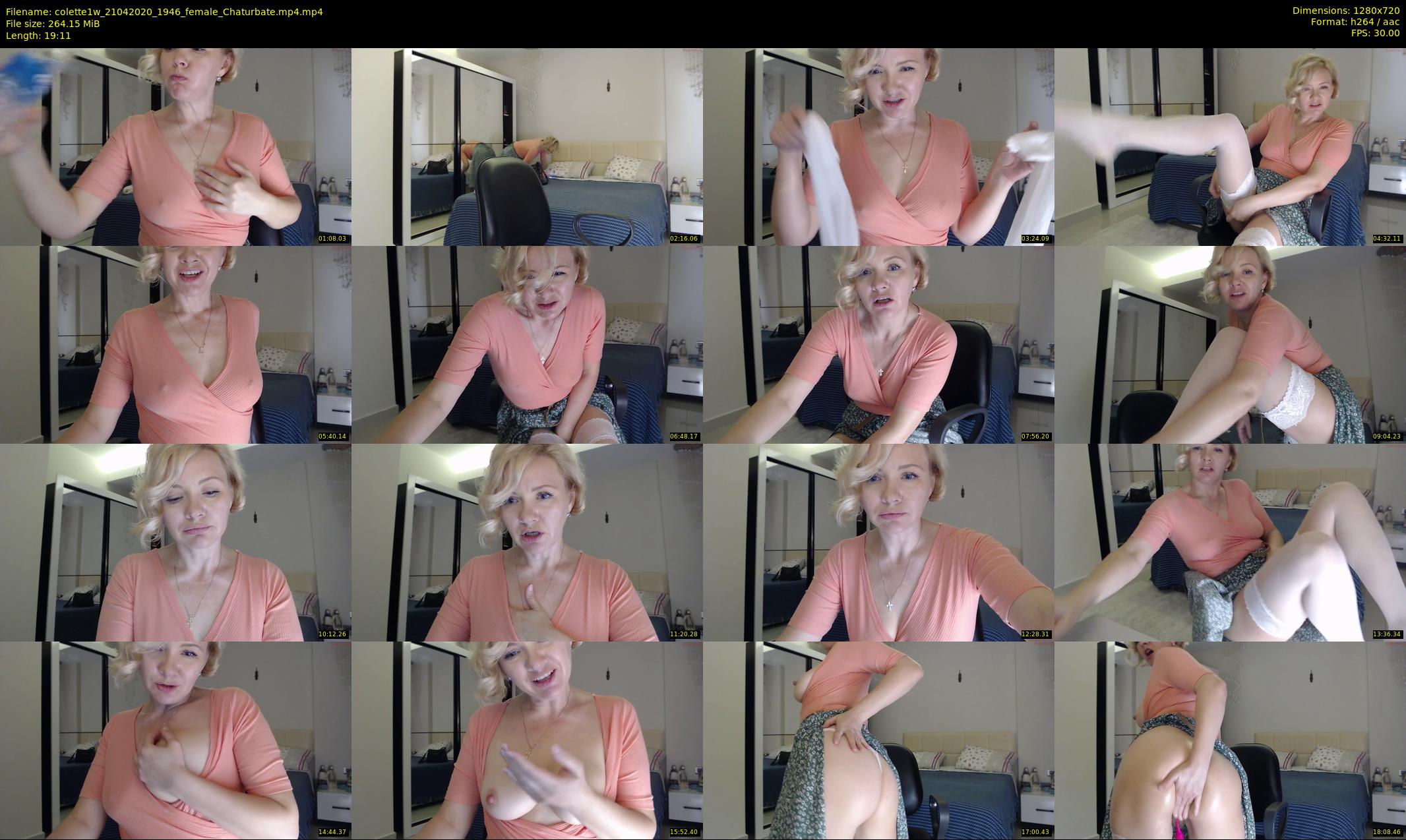 colette1w — 20 minute Chaturbate female cam show recording, 720p, Apr 21, 2020