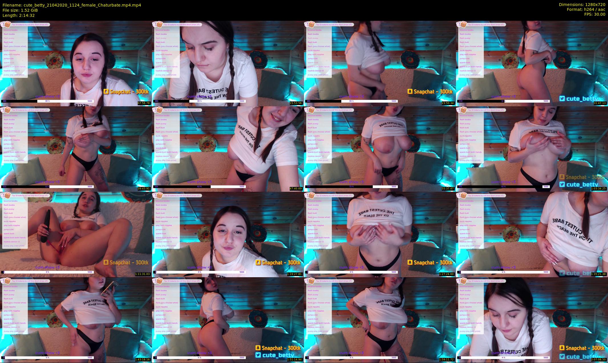 cute_betty — 135 minute Chaturbate female cam show recording, 720p, Apr 21, 2020